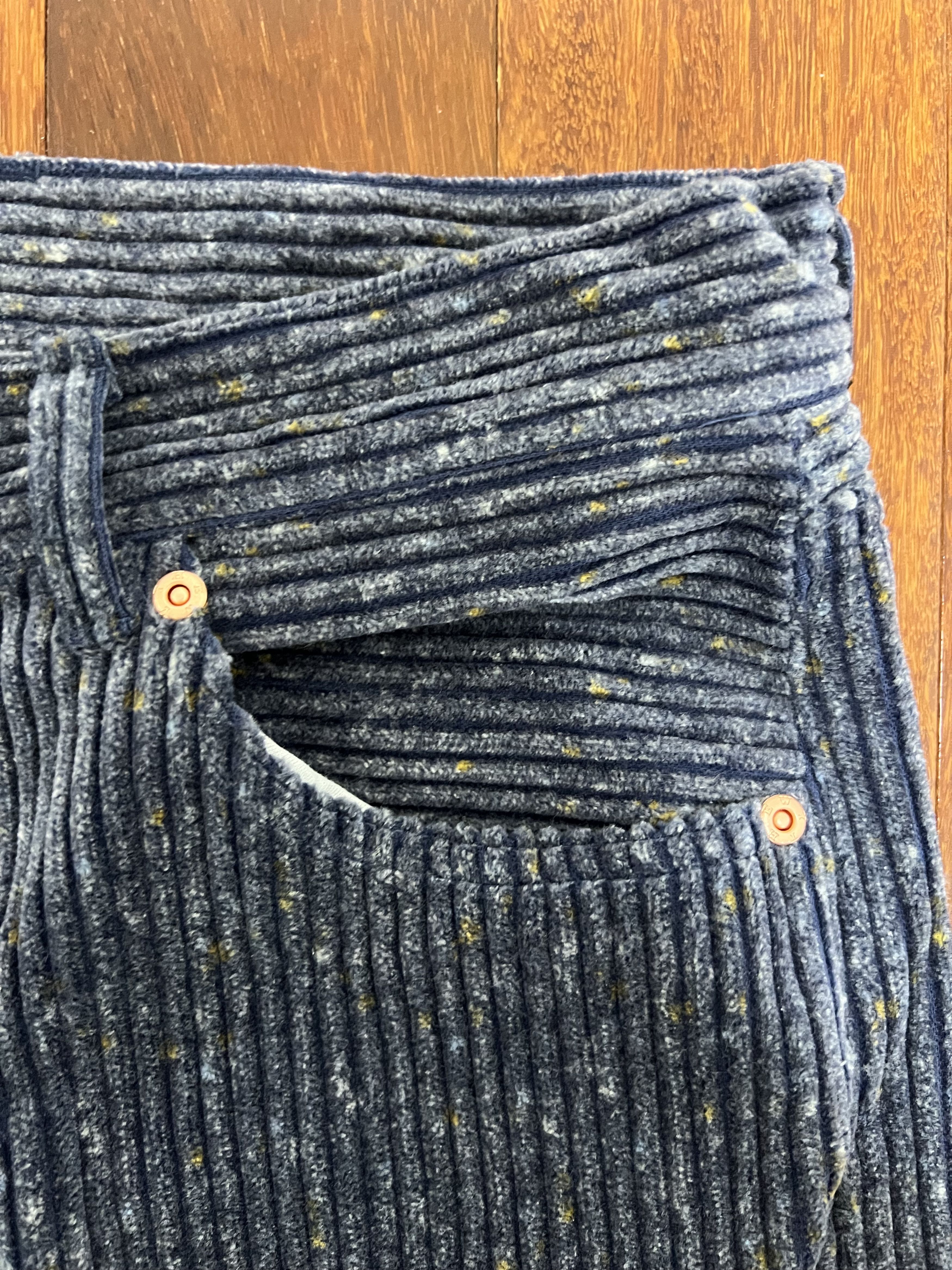 WYTHE 💚 Wythe Italian Donegal Corduroy Five Pocket Pants Blue Size US 34 / EU 50 - 9 Thumbnail