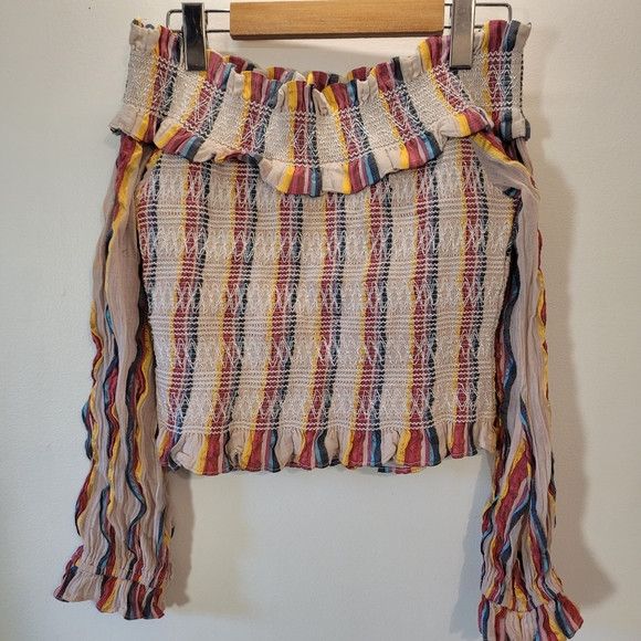 REVOLVE Tularosa Multicolor Off-Shoulder vertical Stripes Blouse - S Size S / US 4 / IT 40 - 1 Thumbnail