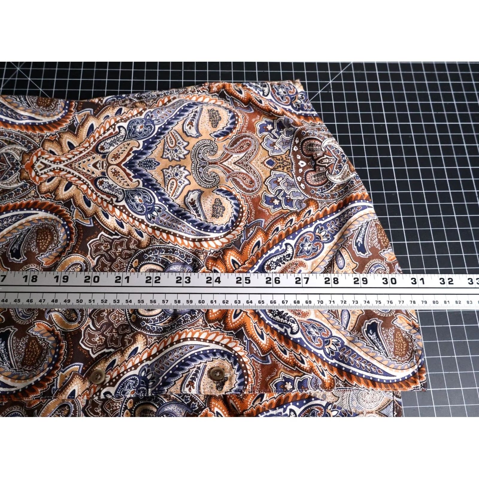 Tasso Elba Tasso Elba Paisley Shirt Men's Large Brown Blue Tapestry Boho Hippie Cotton Size US L / EU 52-54 / 3 - 6 Thumbnail