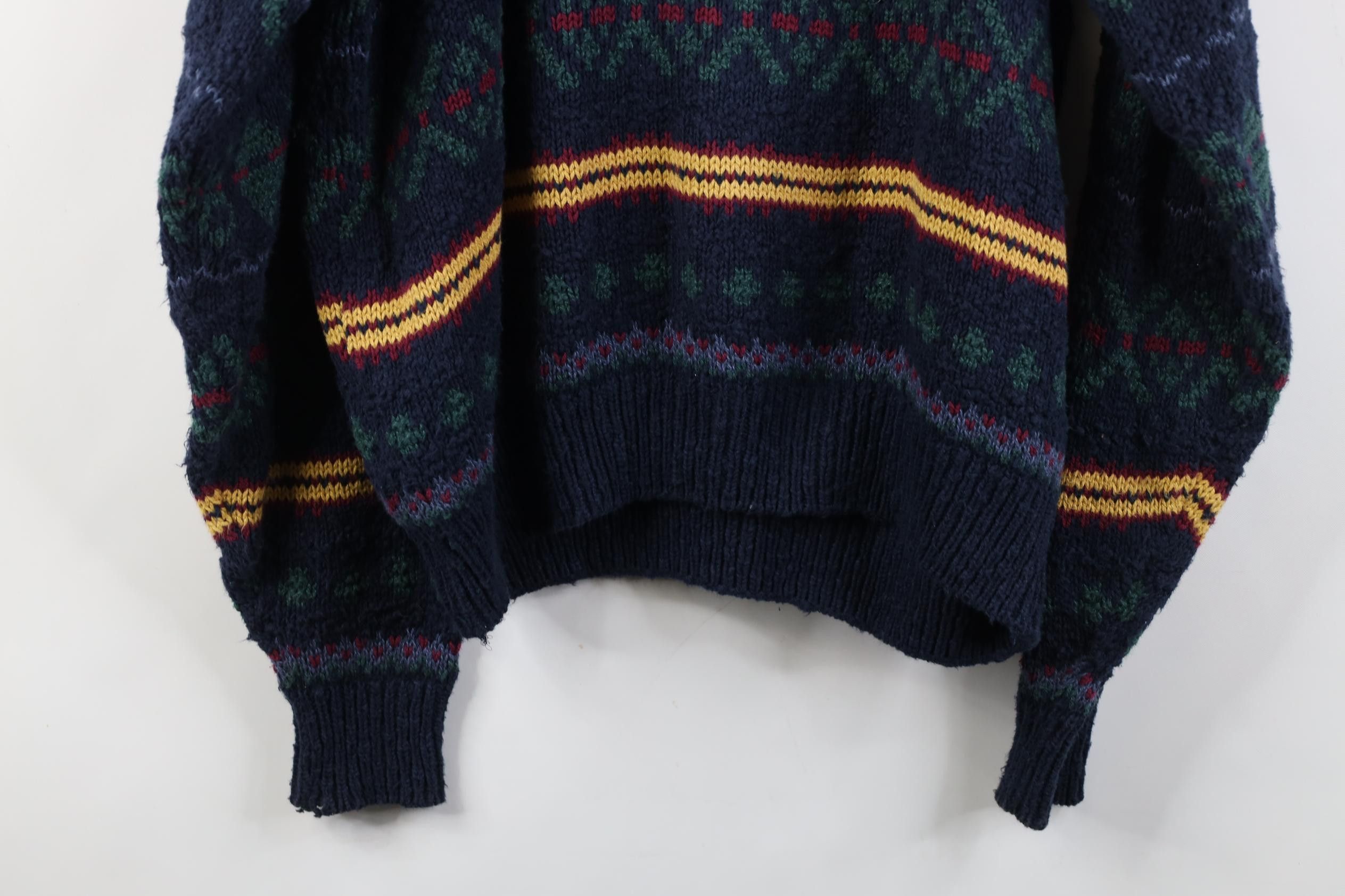 Vintage Vintage 90s Streetwear Knit Fair Isle Crewneck Sweater USA Size US L / EU 52-54 / 3 - 10 Thumbnail