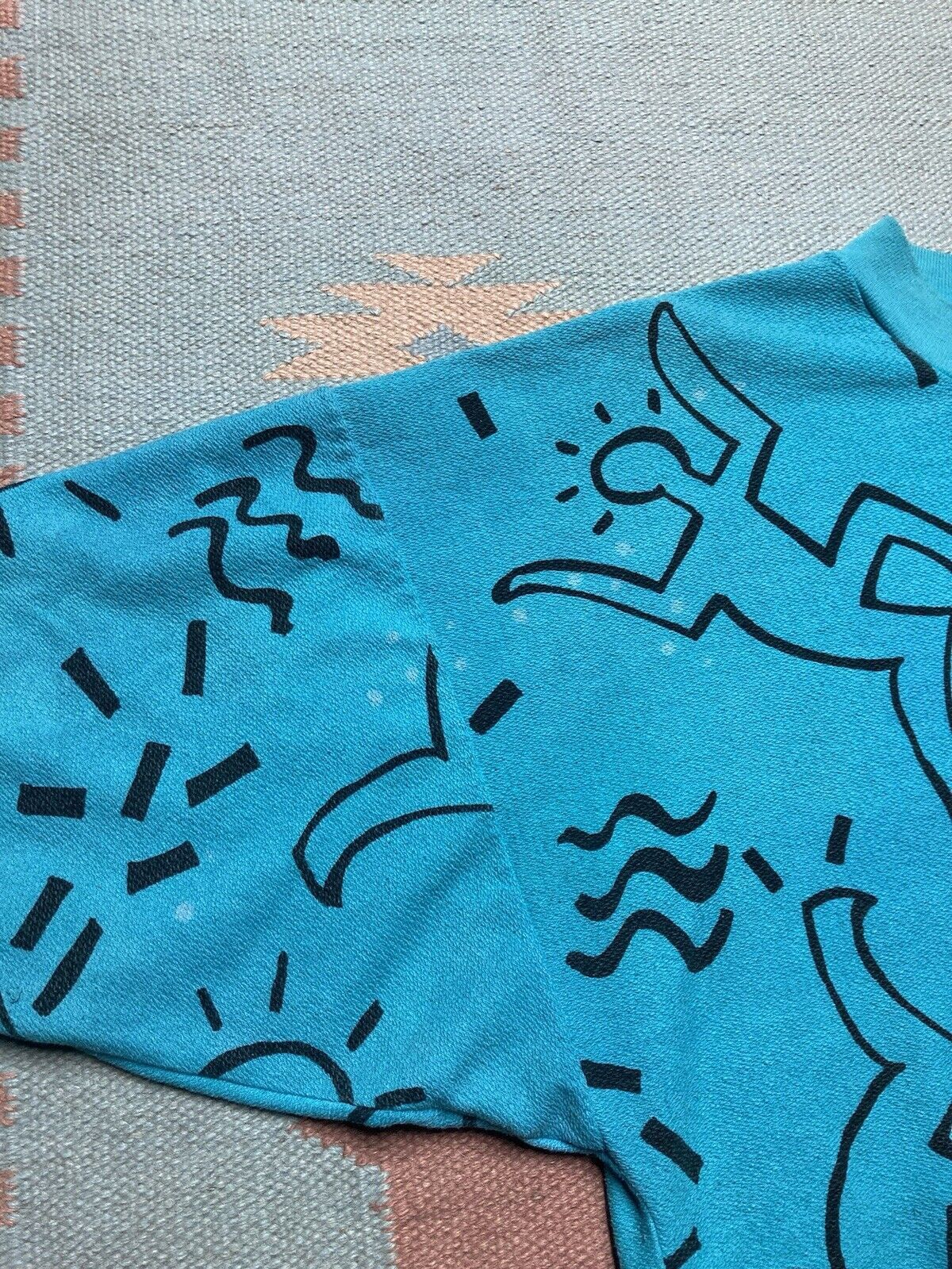 Keith Haring × Vintage 80s sweatshirt Keith haring pop art all over print AOP XL Size US XL / EU 56 / 4 - 3 Thumbnail