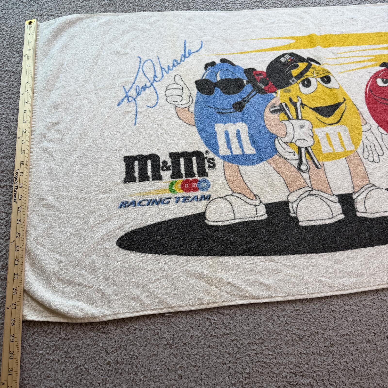 Other Vintage M&M’s Racing Team #36 Ken Schrader NASCAR Towel Size ONE SIZE - 2 Thumbnail