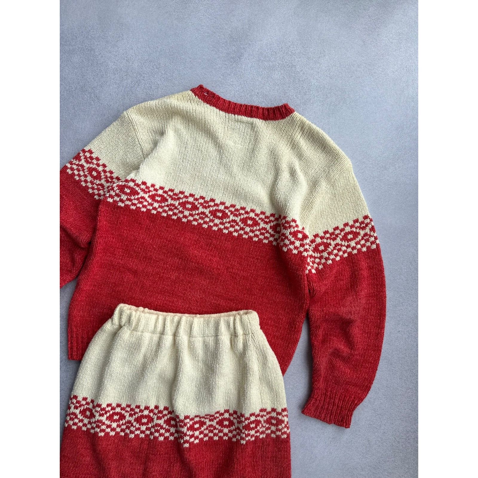 Japanese Brand VTG Japan Tokyo Woman Knitted Hearts Sweater & SkirtSuit Size 26" / US 2 / IT 38 - 16 Thumbnail