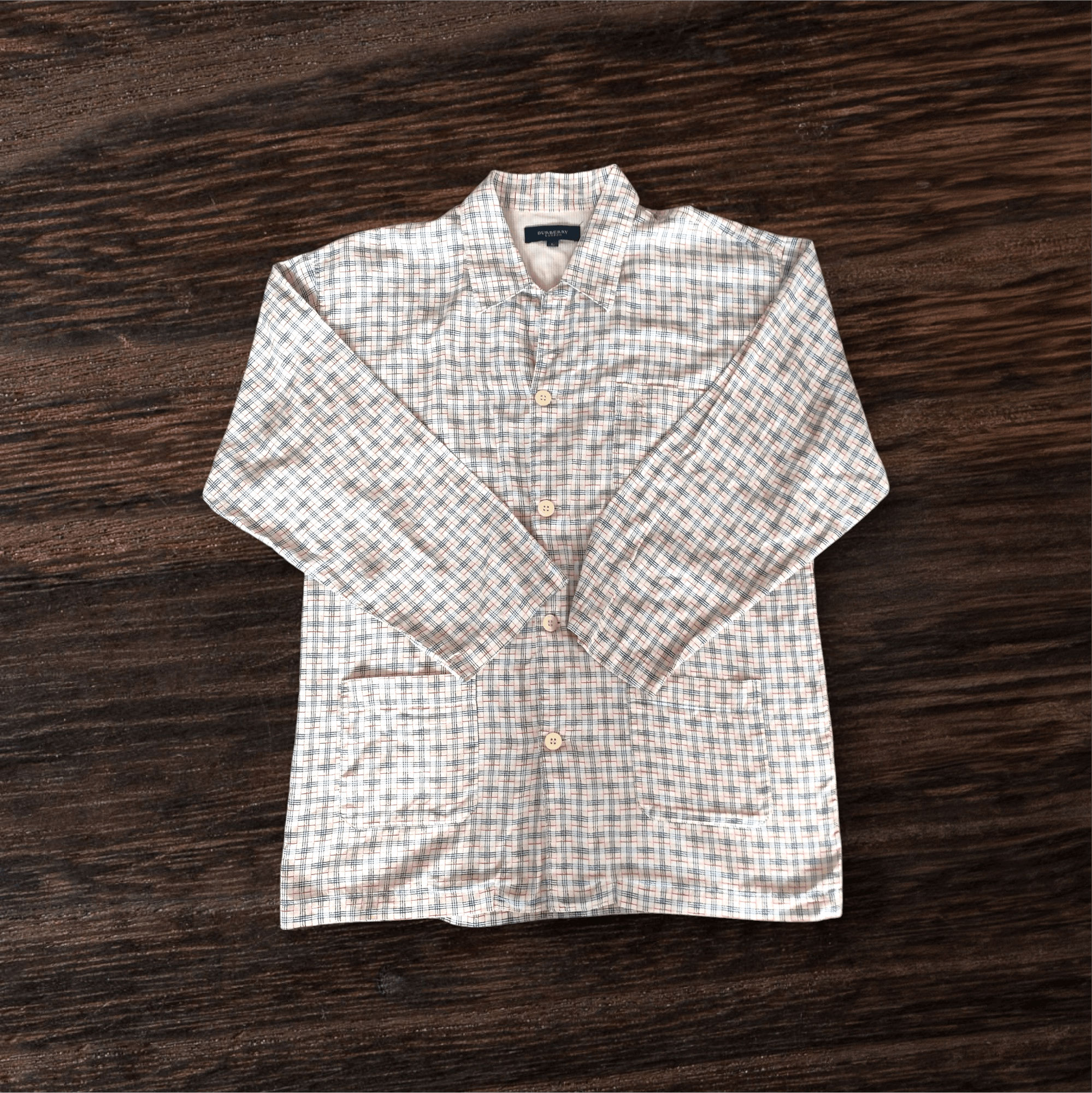 Burberry Burberry London Nova Check Pajama Shirt L Horse Logo Size US L / EU 52-54 / 3 - 1 Thumbnail