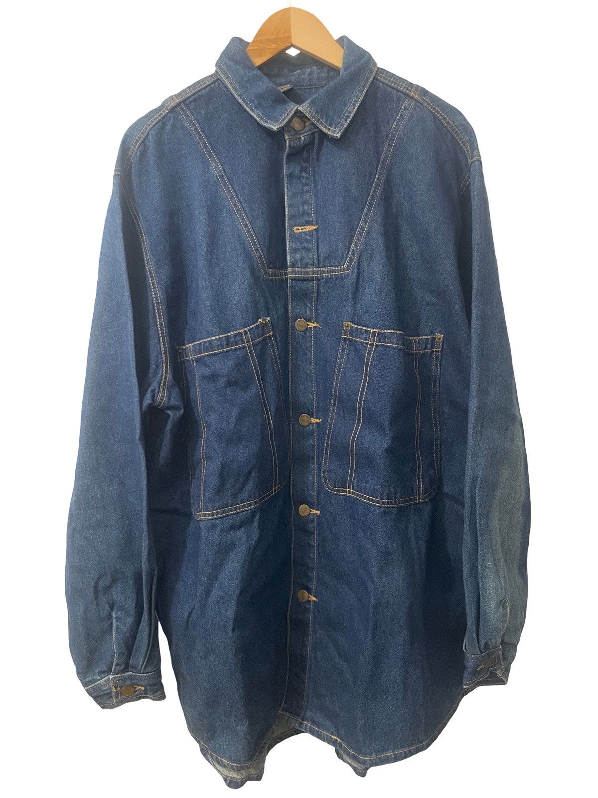 Karl Kani × Vintage Karl Kani Button Up Denim Shirt **Style Worn By 2Pac** VTg Size US XL / EU 56 / 4 - 3 Thumbnail