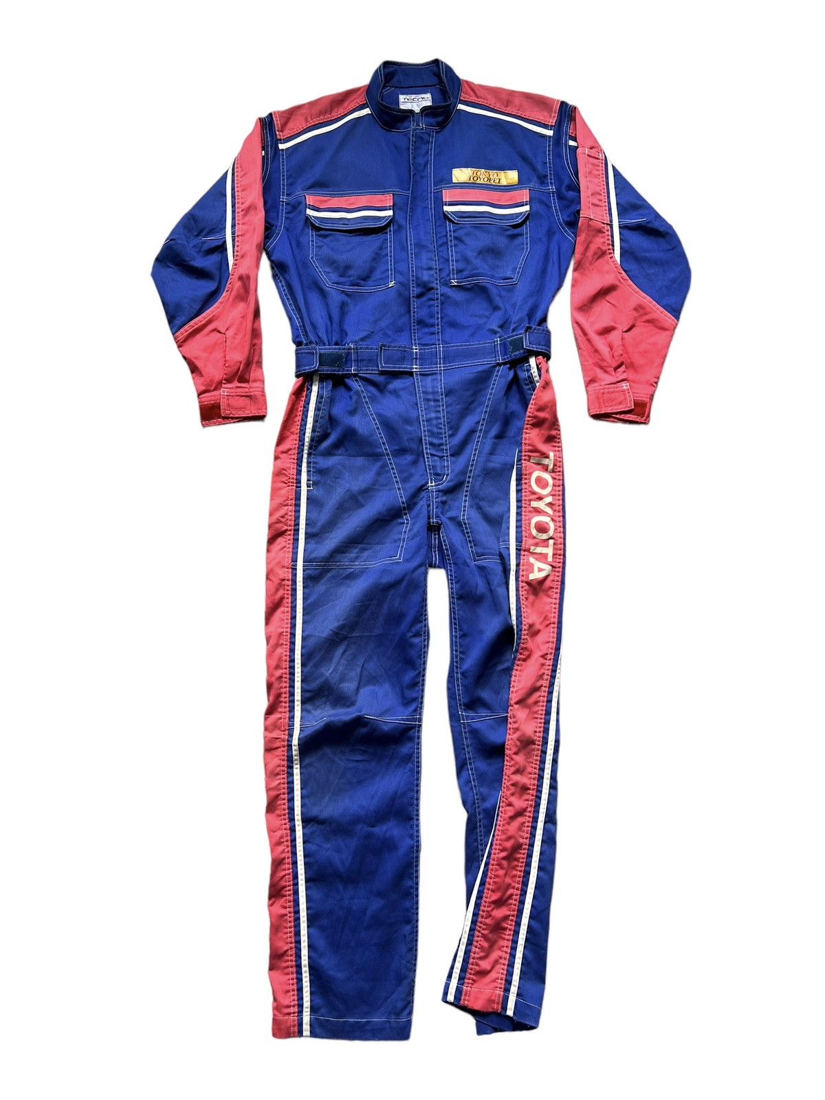 image of Toyopet Toyota Racing Jumpsuit Coveralls in Blue/Red, Men's (Size Medium)