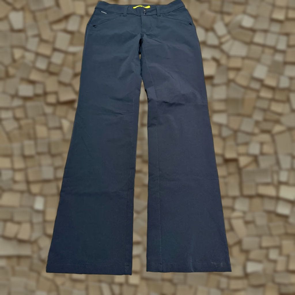 Vintage Lole Pants Women's Size 6 Black Straight Zip Pockets Buttons Flat Front Outdoors Pants Chocolate/Black Col? Size 28" / US 6 / IT 42 - 1 Thumbnail