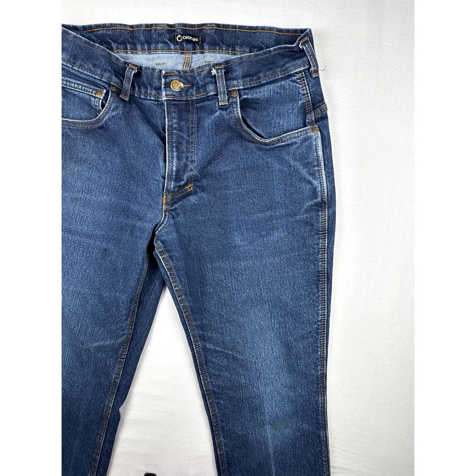 Vintage Origin Jeans Blue 36x32 Maverick Work Jean Grown & Sewn Legit Fit Straight Leg Jeans Mens Regular Blue USA 90s Theme Size US 36 / EU 52 - 7 Thumbnail