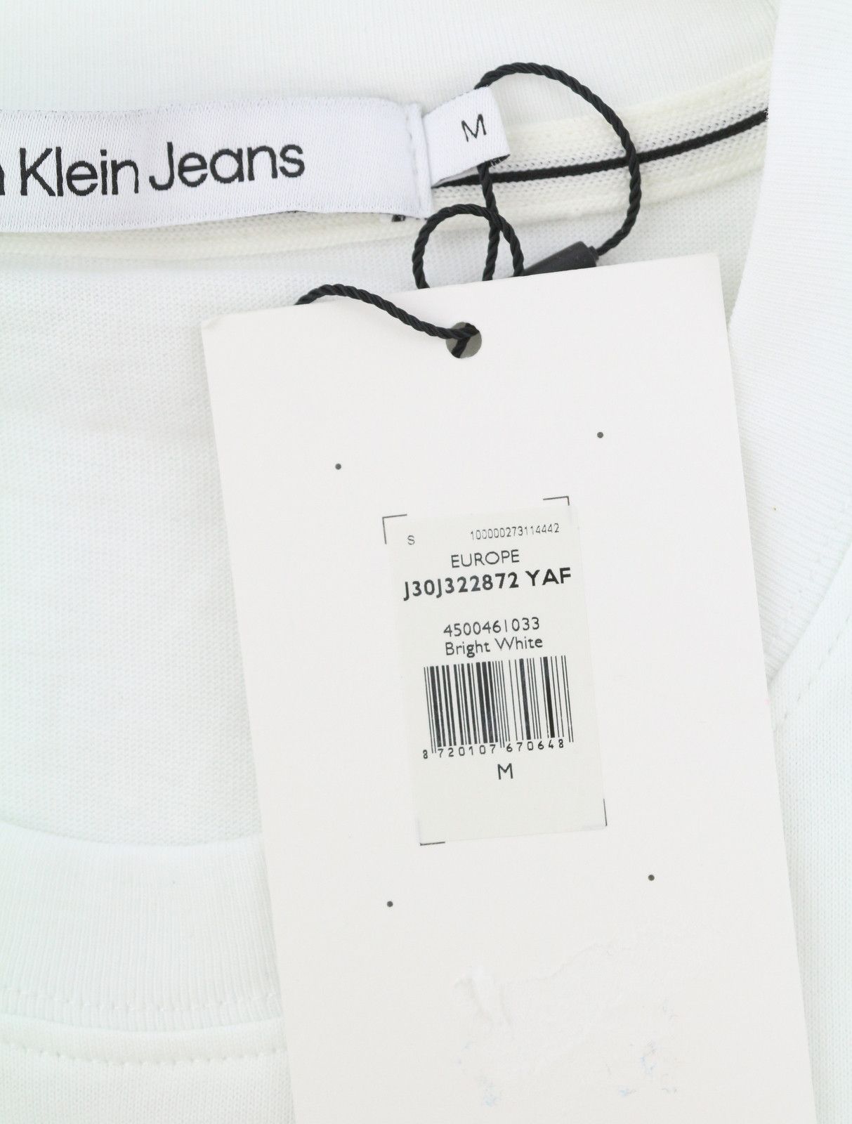 Calvin Klein M White Cotton Tricot Front Logo 87923 Size US M / EU 48-50 / 2 - 6 Thumbnail