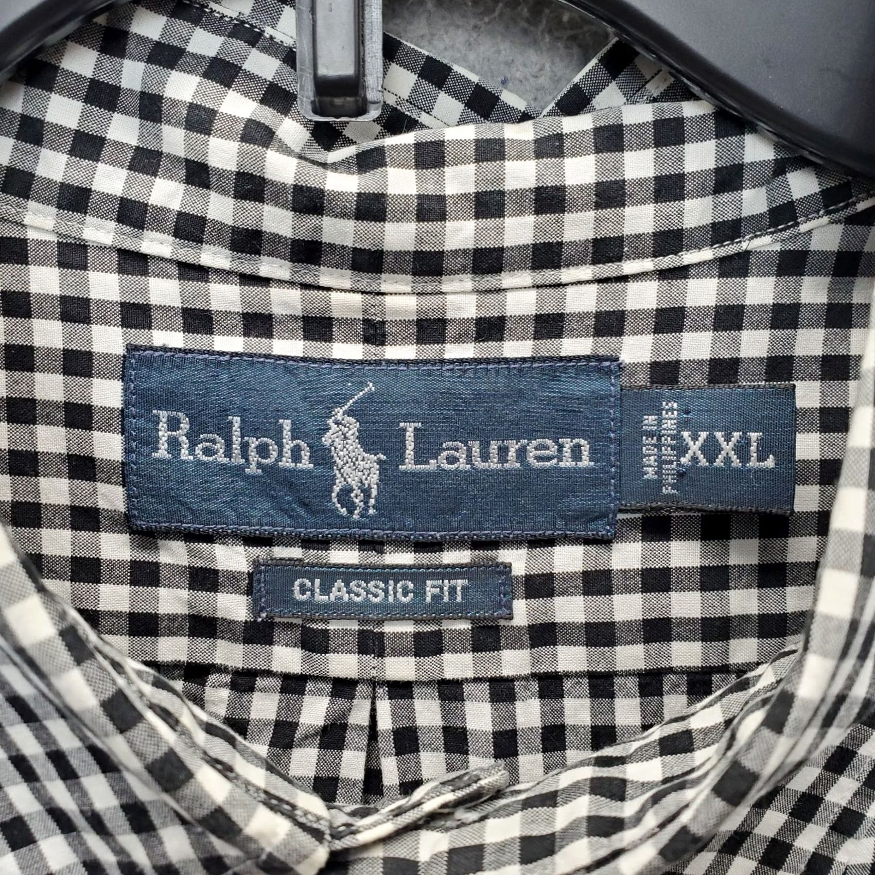 Ralph Lauren VINTAGE Ralph Lauren Dress Shirt Mens XXL Multi Gingham Pony Logo Button-Down Size 48R - 5 Thumbnail