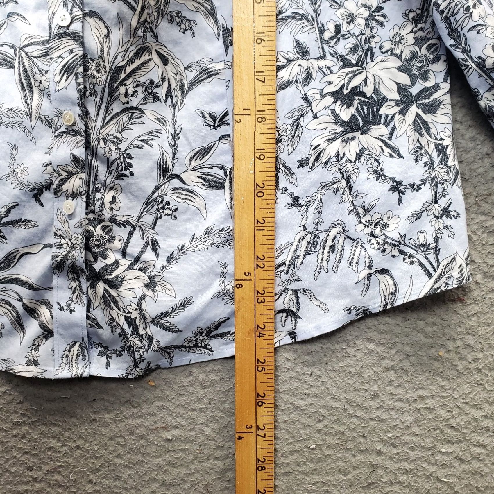 Talbots Talbots Womens 16P Multicolor Palm Leaf Print Non-Iron Long Sleeve Button-Up Shirt Size XXL / US 16-18 / IT 52-54 - 5 Thumbnail