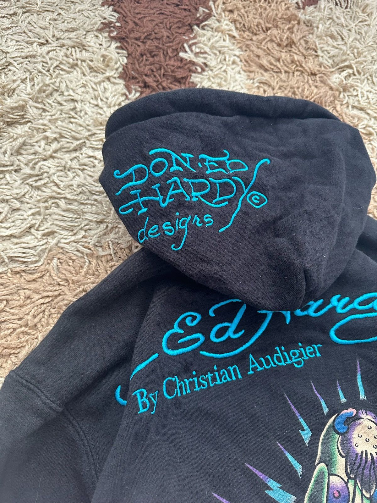 Ed Hardy 🔥VINTAGE ED HARDY BY CHRISTIAN AUDIGIER EMBROIDERED LOGO🔥 Size US M / EU 48-50 / 2 - 3 Thumbnail