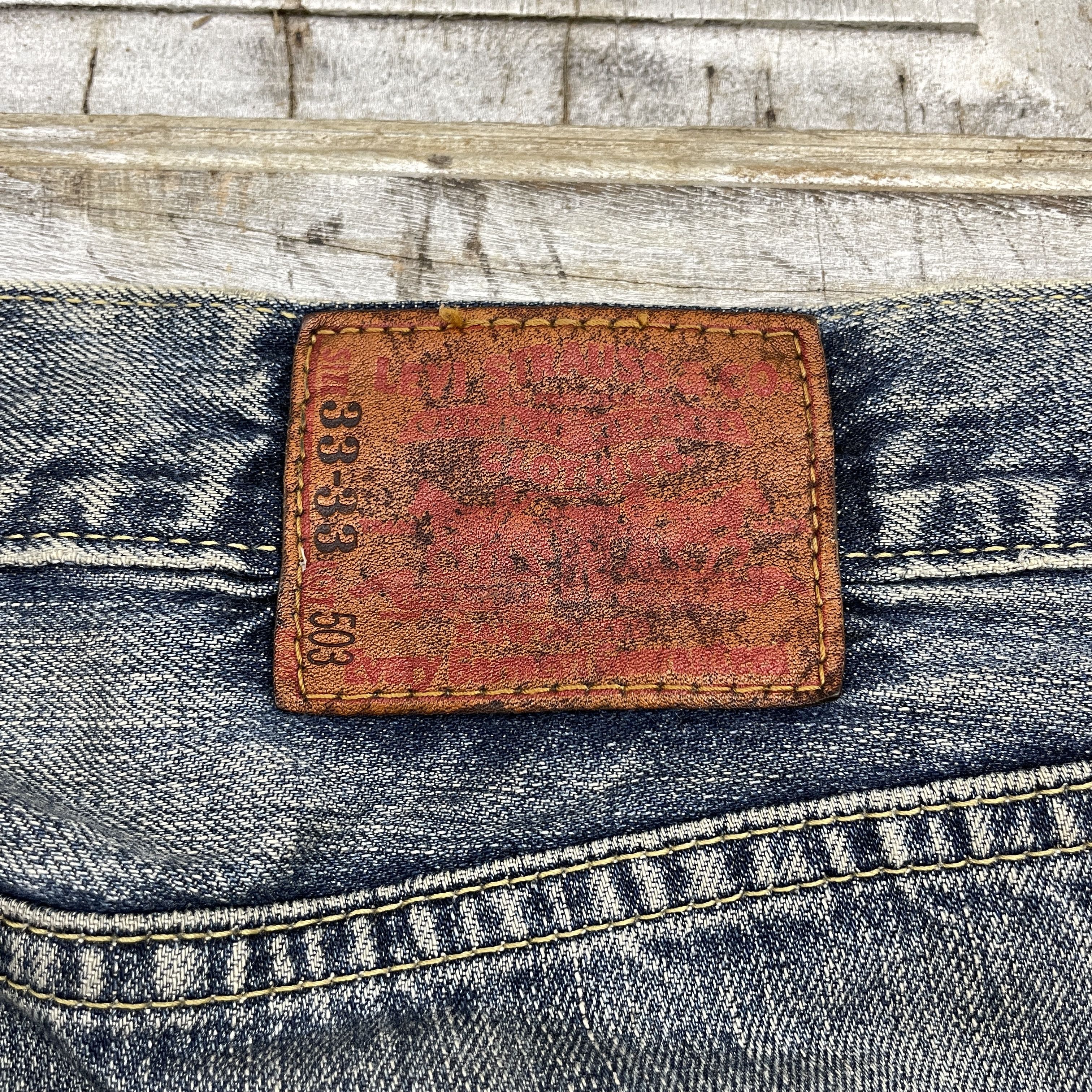 Levi's × Vintage Vintage Levi's 503 Faded Distressed Jeans-WC314 Size US 34 / EU 50 - 10 Thumbnail