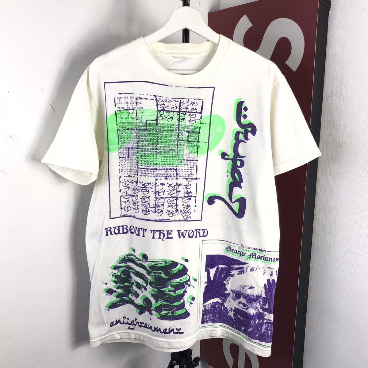 image of The Anarchy x Vintage Cosamental Anarchizm Chaos From Cash Phototee in White, Men's (Size Large)