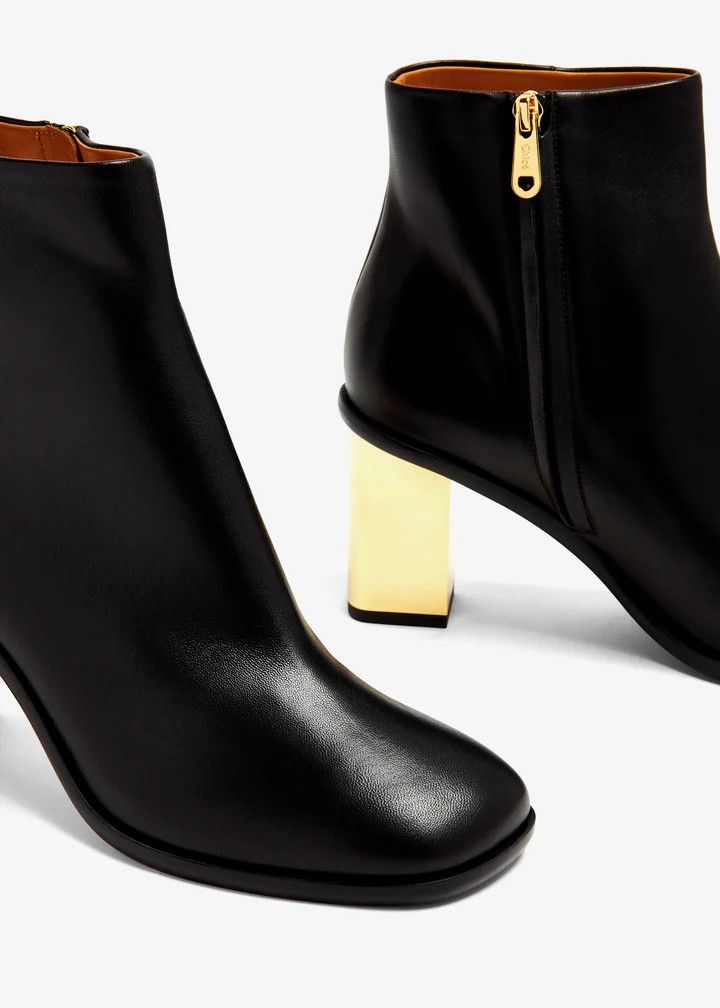 Chloe o1y0825 Leather Ankle Boots in Black Size US 6 / IT 36 - 2 Thumbnail