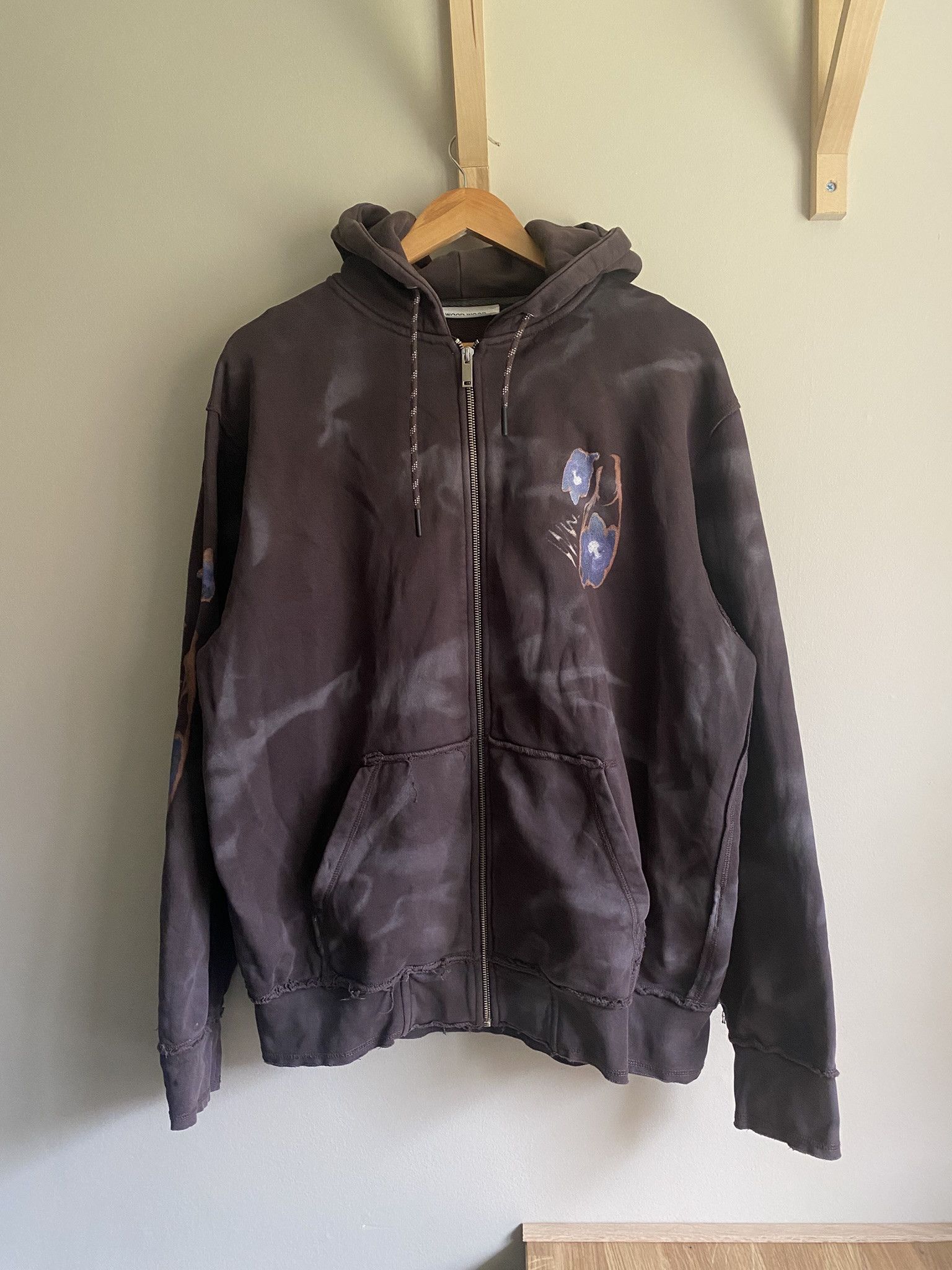 Acne Studios $340 - Hades Floral Zip - Dark Coffee Size US M / EU 48-50 / 2 - 6 Thumbnail