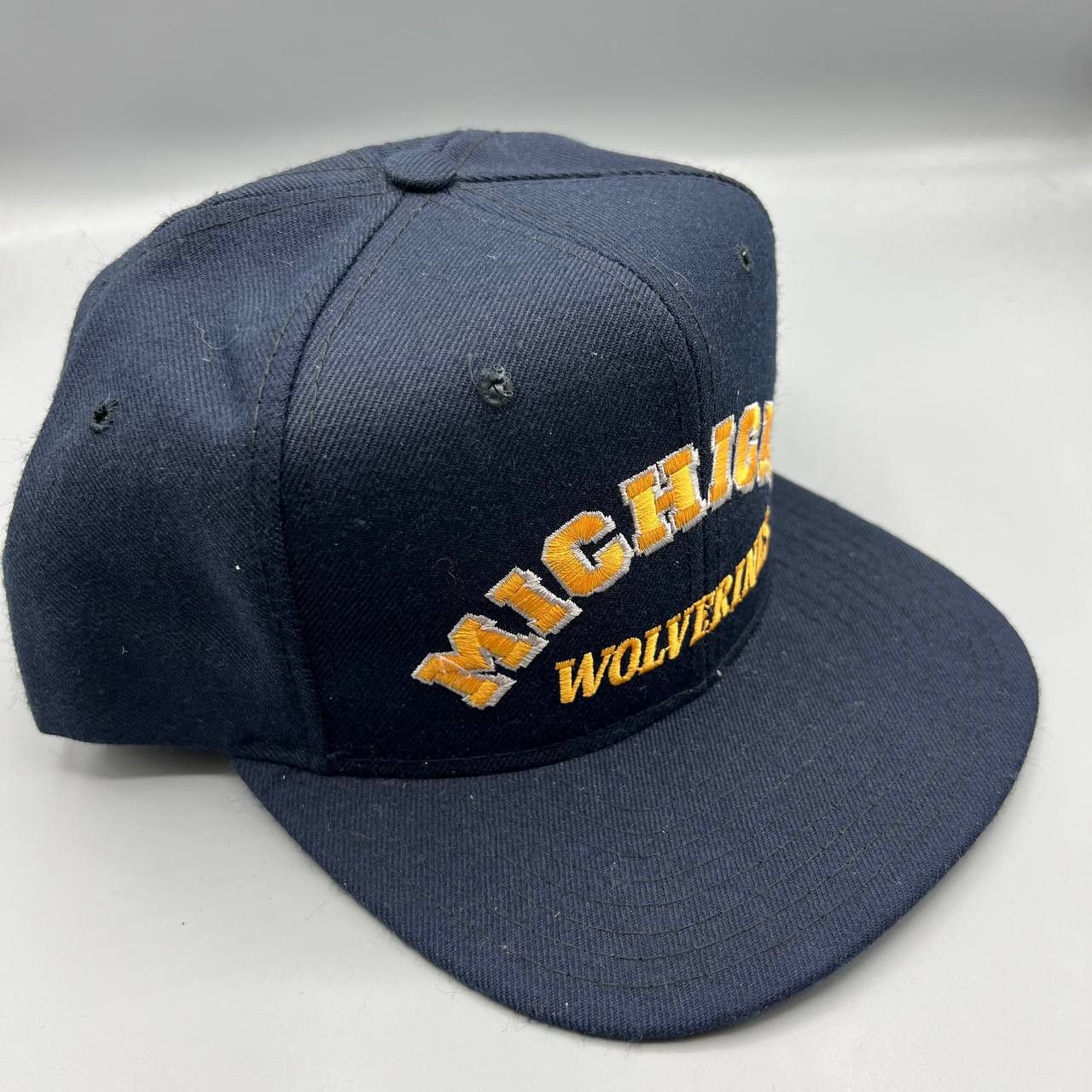New Era × Vintage Michigan Wolverines Hat Men New Era Pro Model Snap Back Wool Size ONE SIZE - 3 Thumbnail