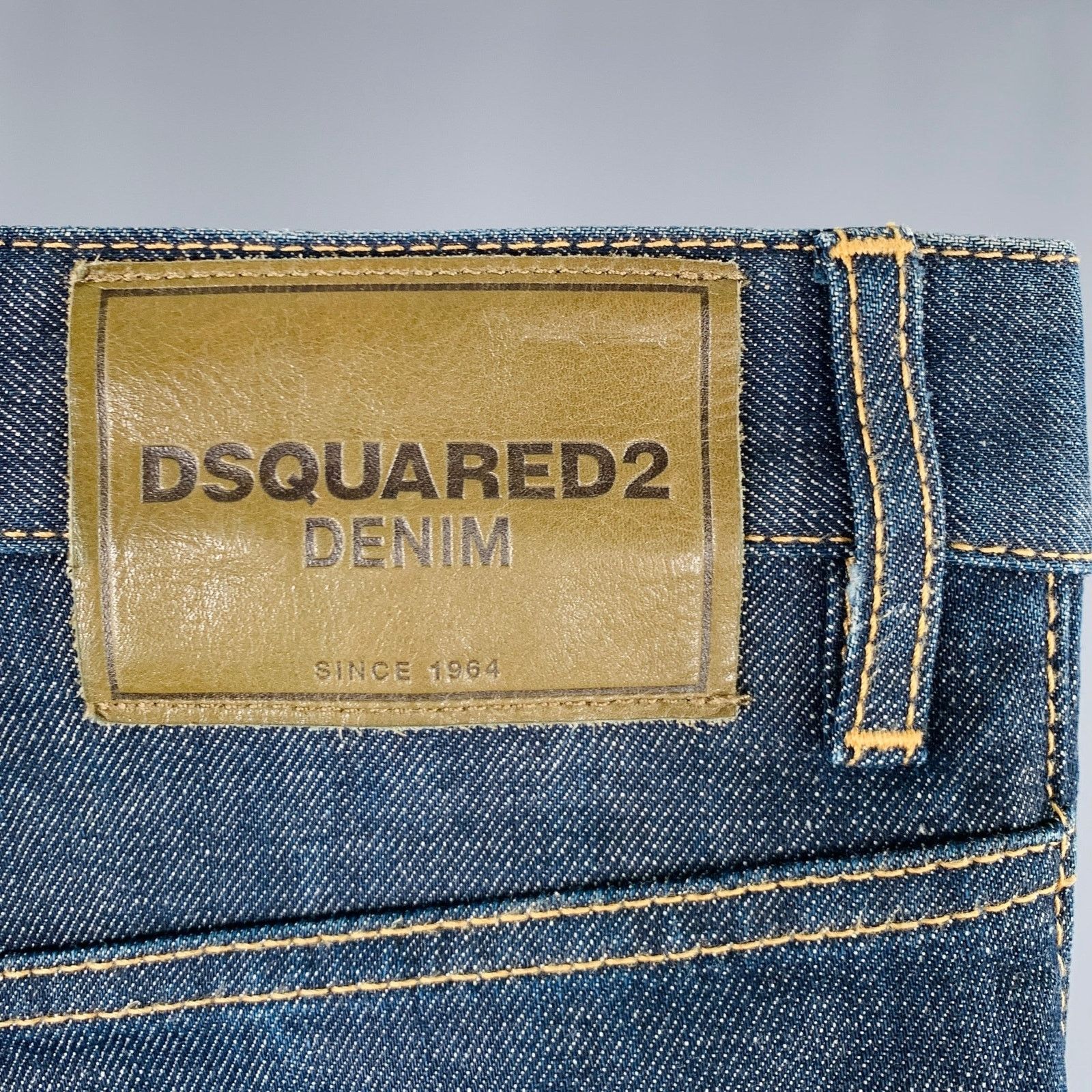 Dsquared2 Size 28 Blue Distressed Cotton Blend Button Fly Jeans Size US 28 / EU 44 - 6 Thumbnail