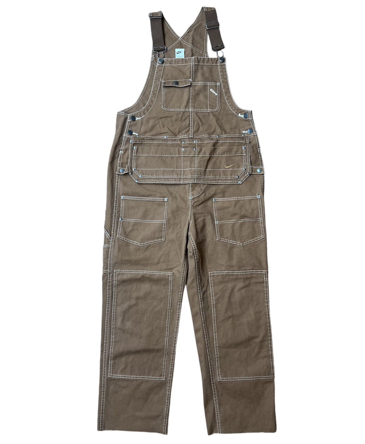 Nike Nike Life Men's Carpenter Overalls Bibs Light Tan FN3120-281 Size US 34 / EU 50 - 2 Thumbnail