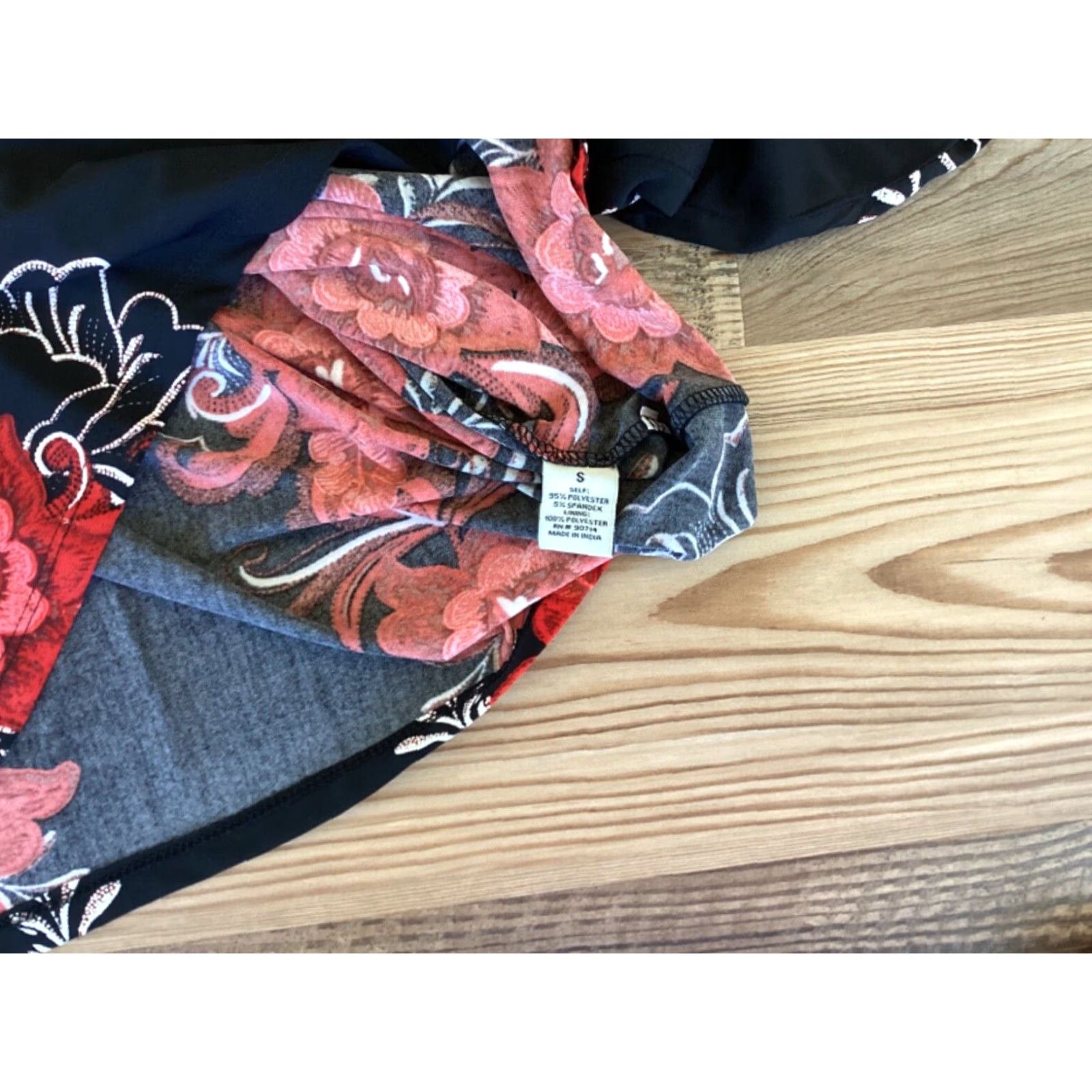Bell IVY ROAD Womens Dress Black Red Floral Bell Sleeve Ladies Size Small Size S / US 4 / IT 40 - 4 Thumbnail