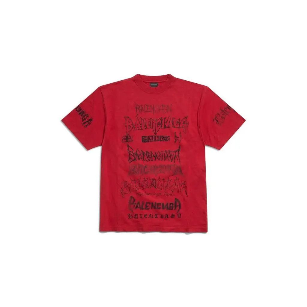 Balenciaga o1srvl11e0325 DIY Metal T-Shirt Large Fit in Red Size US L / EU 52-54 / 3 - 1 Thumbnail