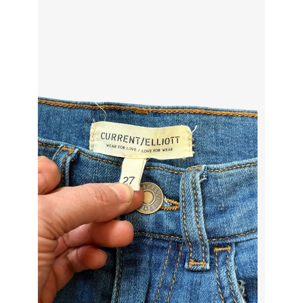 Current/Elliot Current Elliott "Navigator" Wide Leg Jeans 27 Doheny Wash He Size 27" / US 4 / IT 40 - 6 Thumbnail