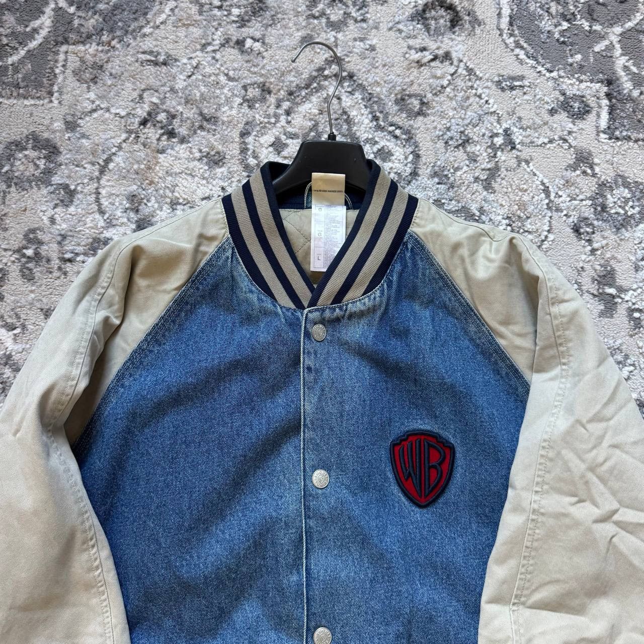 Warner Bros Vintage 90s Warner Bros Looney Tunes Denim Bomber Jacket Size US L / EU 52-54 / 3 - 4 Thumbnail