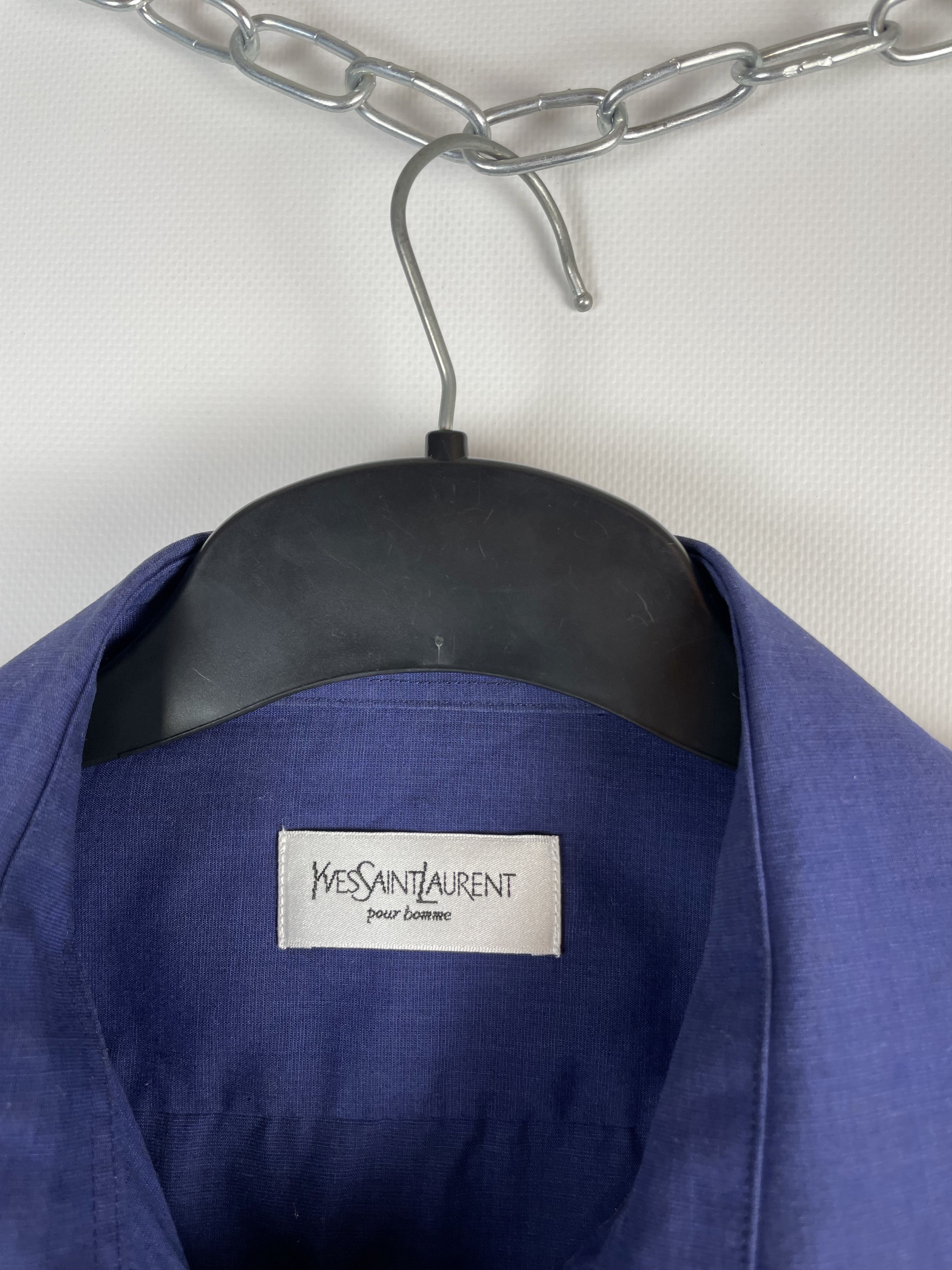 Vintage × Yves Saint Laurent Vintage YvesSaintLaurent Ysl Pour Homme Button Up Shirt Size US L / EU 52-54 / 3 - 4 Thumbnail