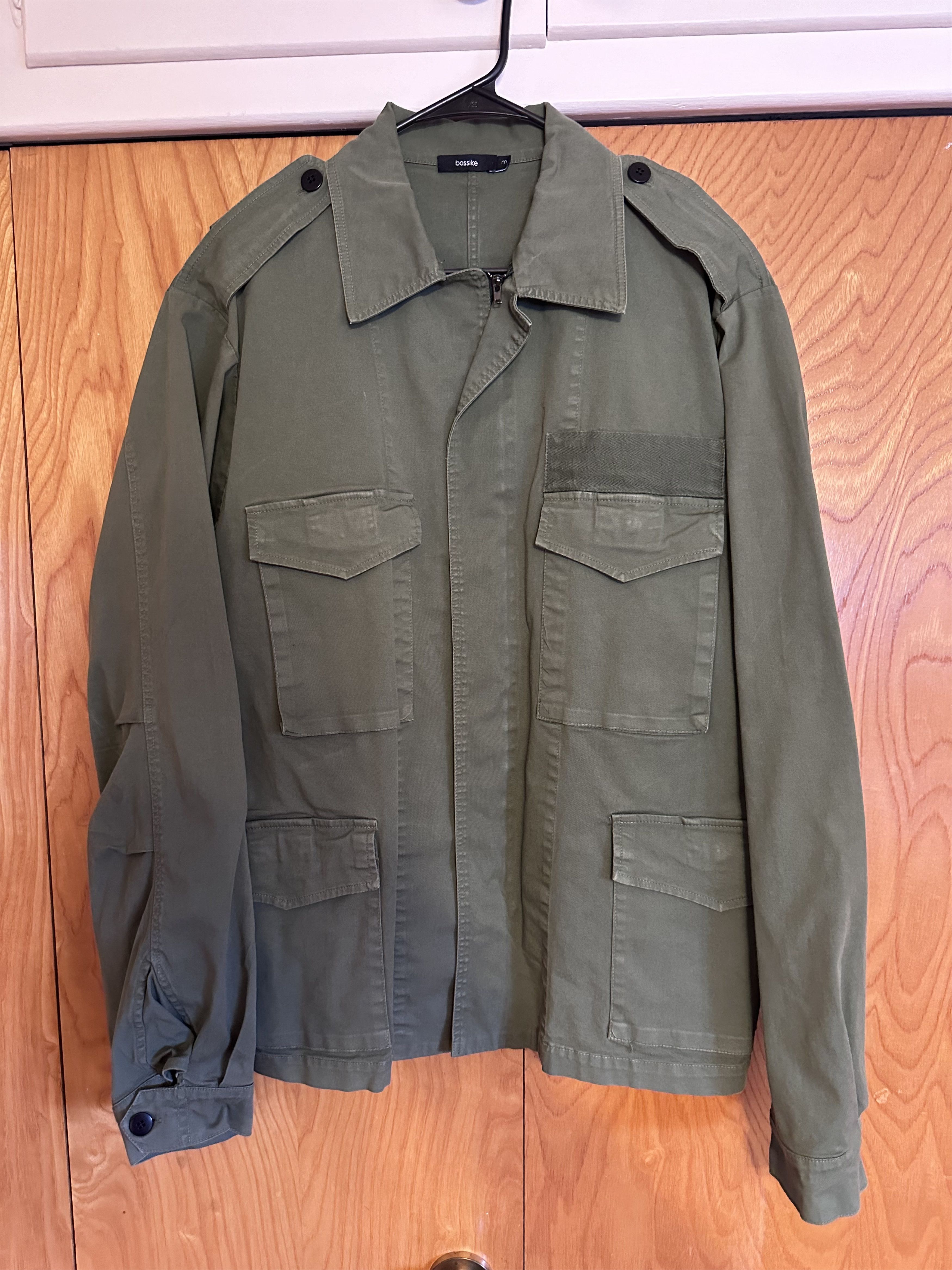 image of Bassike Military Jacket in Green, Men's (Size Medium)