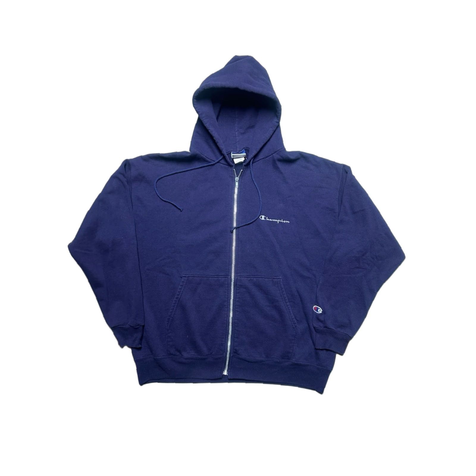 Champion VINTAGE Champion Hoodie Sweatshirt Full Zip Purple Logo Spell Out Large Mens L Size US L / EU 52-54 / 3 - 1 Thumbnail