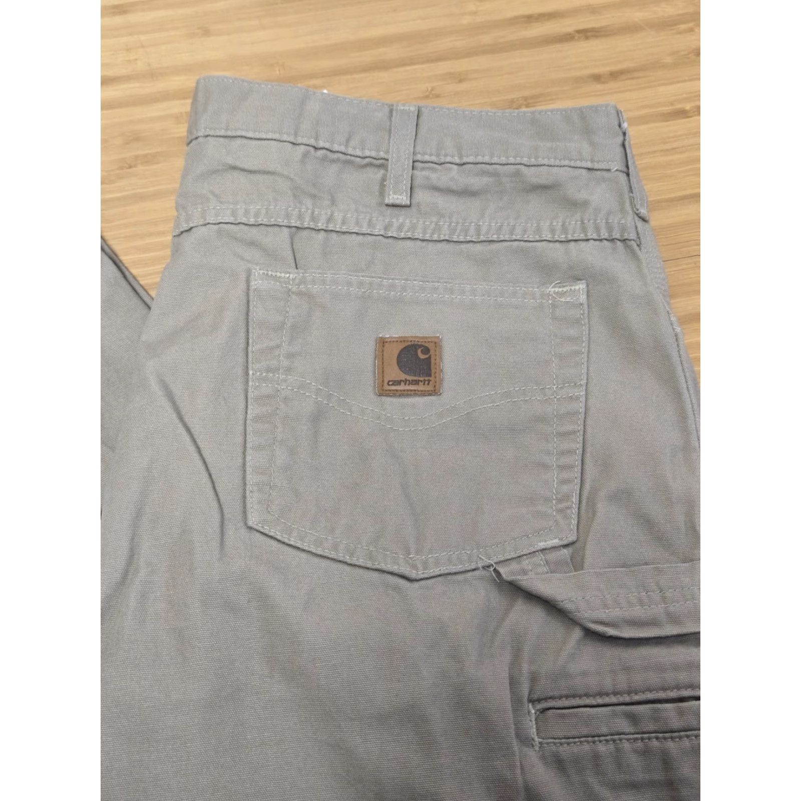 Carhartt VINTAGE Carhartt Pants Mens 36x32 Beige B186 GKH Loose Fit Canvas Carpenter Work Size US 36 / EU 52 - 2 Thumbnail
