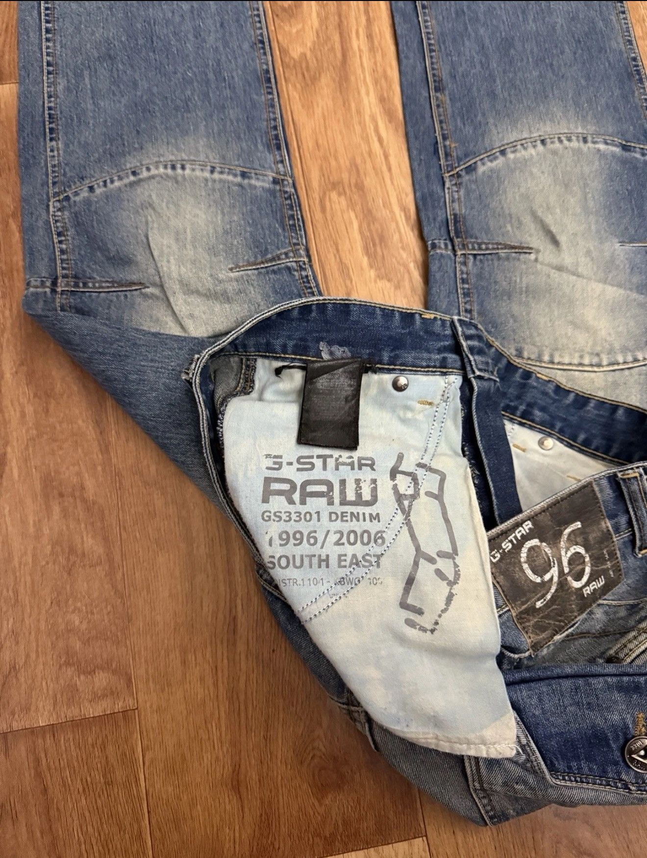G-Star Vintage G-star Raw 3301 Jeans Big Logo Denim Pants Y2K Rap Size US 32 / EU 48 - 8 Thumbnail