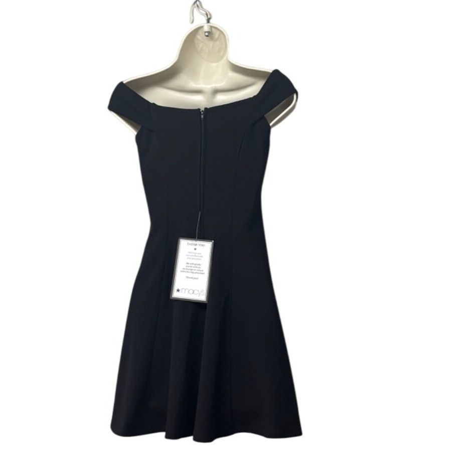 Other Teeze Me Juniors' Off-The-Shoulder Party Dress, Black, Sz. 1 Size ONE SIZE - 4 Thumbnail
