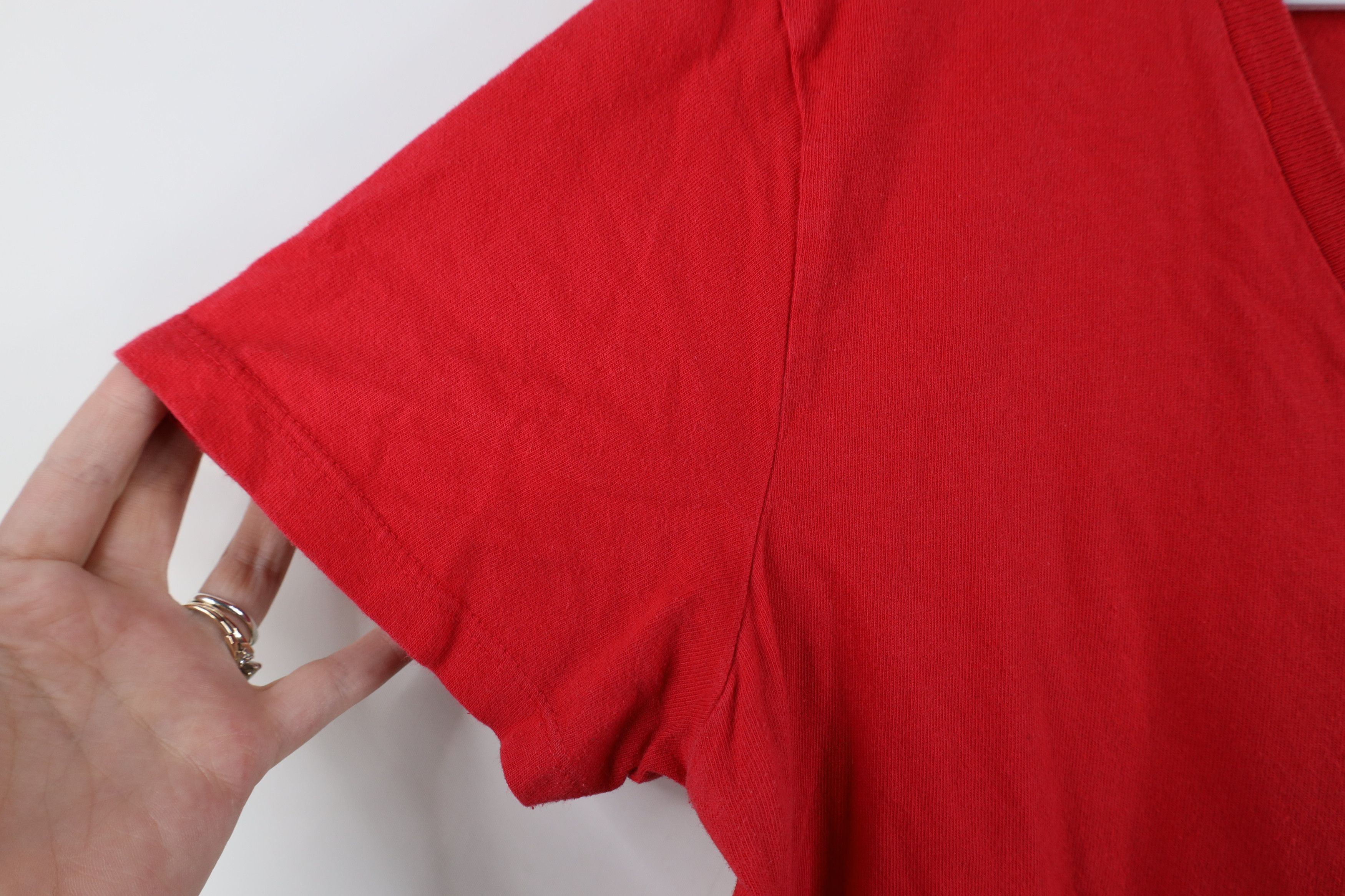 Tommy Hilfiger × Vintage Vintage 90s Tommy Hilfiger Knit Short Sleeve T-Shirt Red Size M / US 6-8 / IT 42-44 - 5 Thumbnail