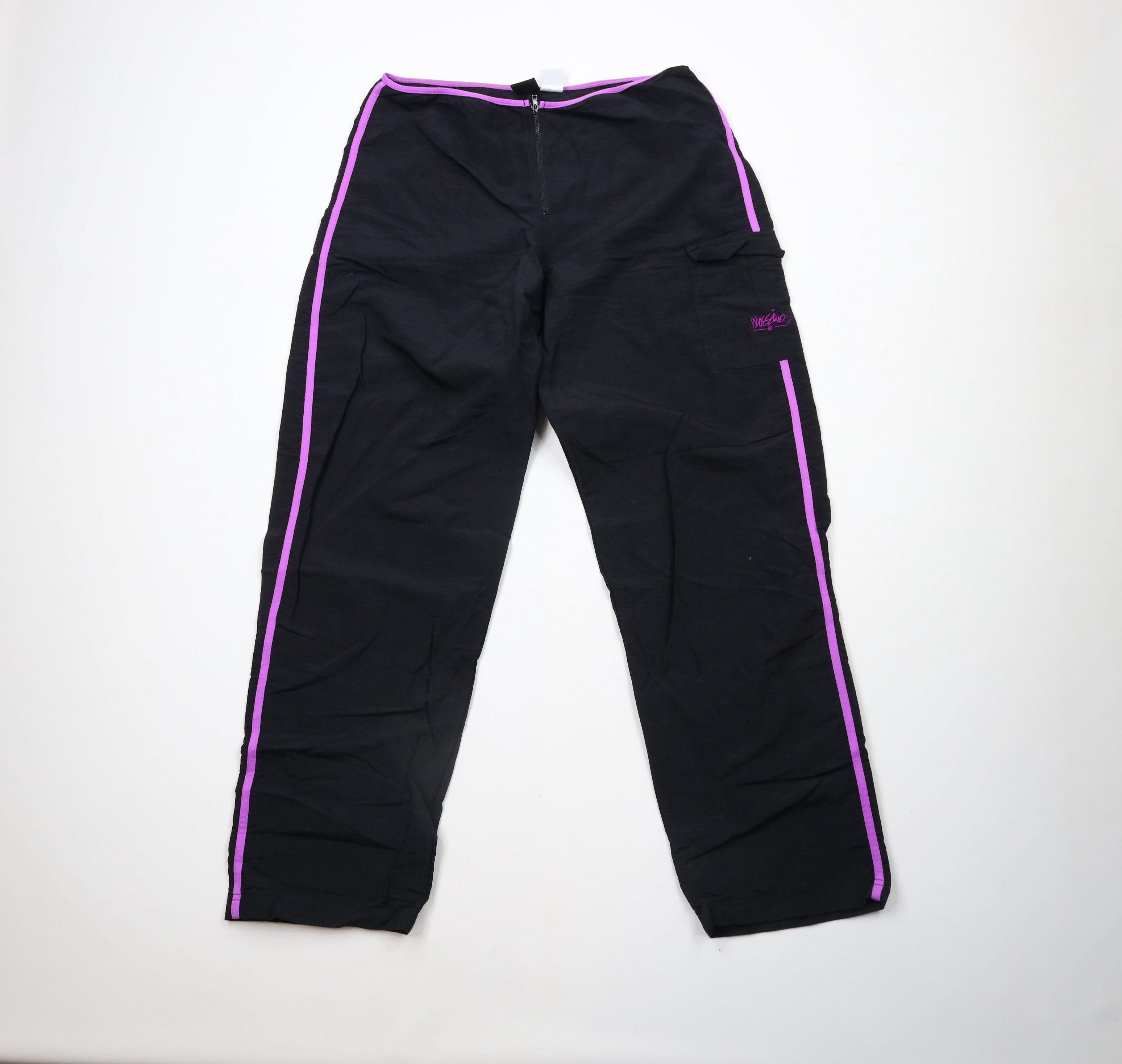 Vintage Vintage Y2K Streetwear Flared Wide Leg Cargo Pants Black Size 32" / US 10 / IT 46 - 1 Thumbnail