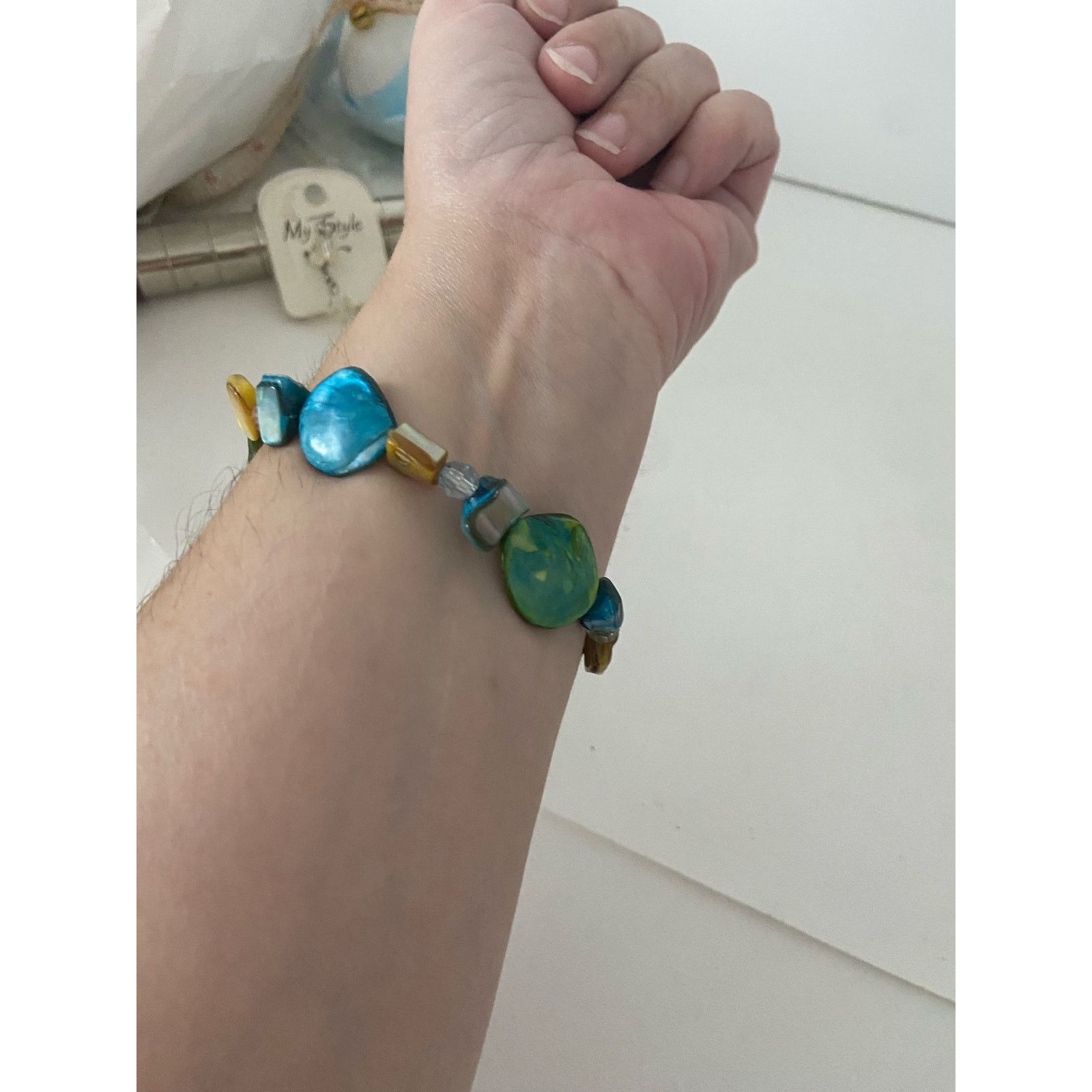 Handmade mother of pearl bracelet Size ONE SIZE - 2 Thumbnail