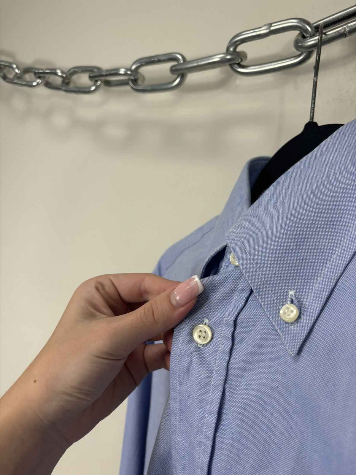 Balmain Vintage Balmain Men’s Light Blue Luxury Oxford Dress Shirt Size US M / EU 48-50 / 2 - 4 Thumbnail