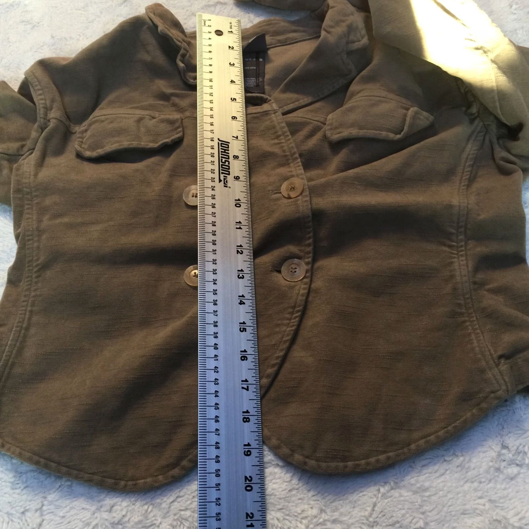 Doublet Lilith Women's Cotton Double Breasted Crop Blazer Jacket Brown Large Lightweight Size L / US 10 / IT 46 - 7 Thumbnail