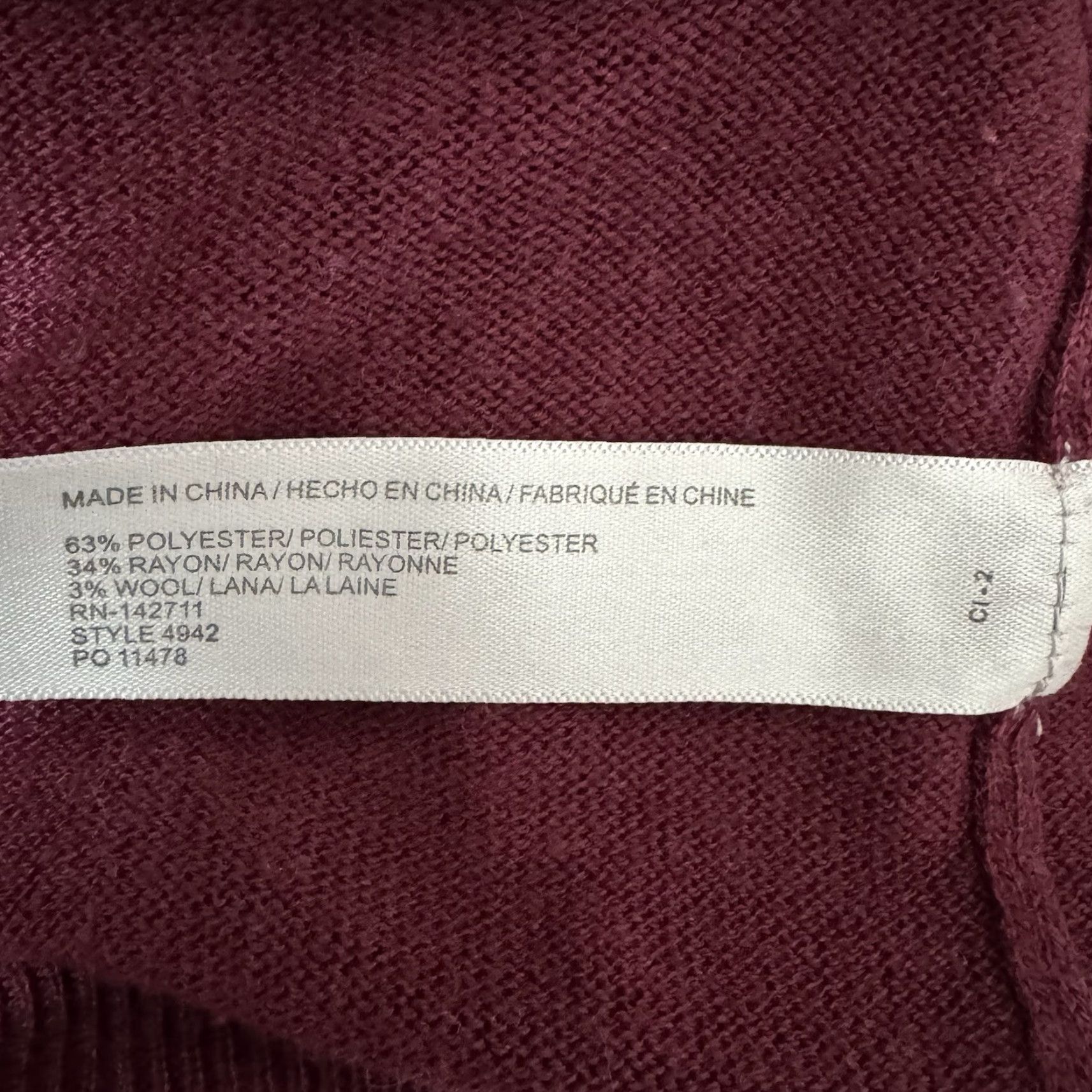 Vintage Eloquii Sweater Womens 14/16 Knit Pullover Crew Neck Long Sleeve Bell Ruffle Red Casual Office Womens Size XL / US 12-14 / IT 48-50 - 7 Thumbnail