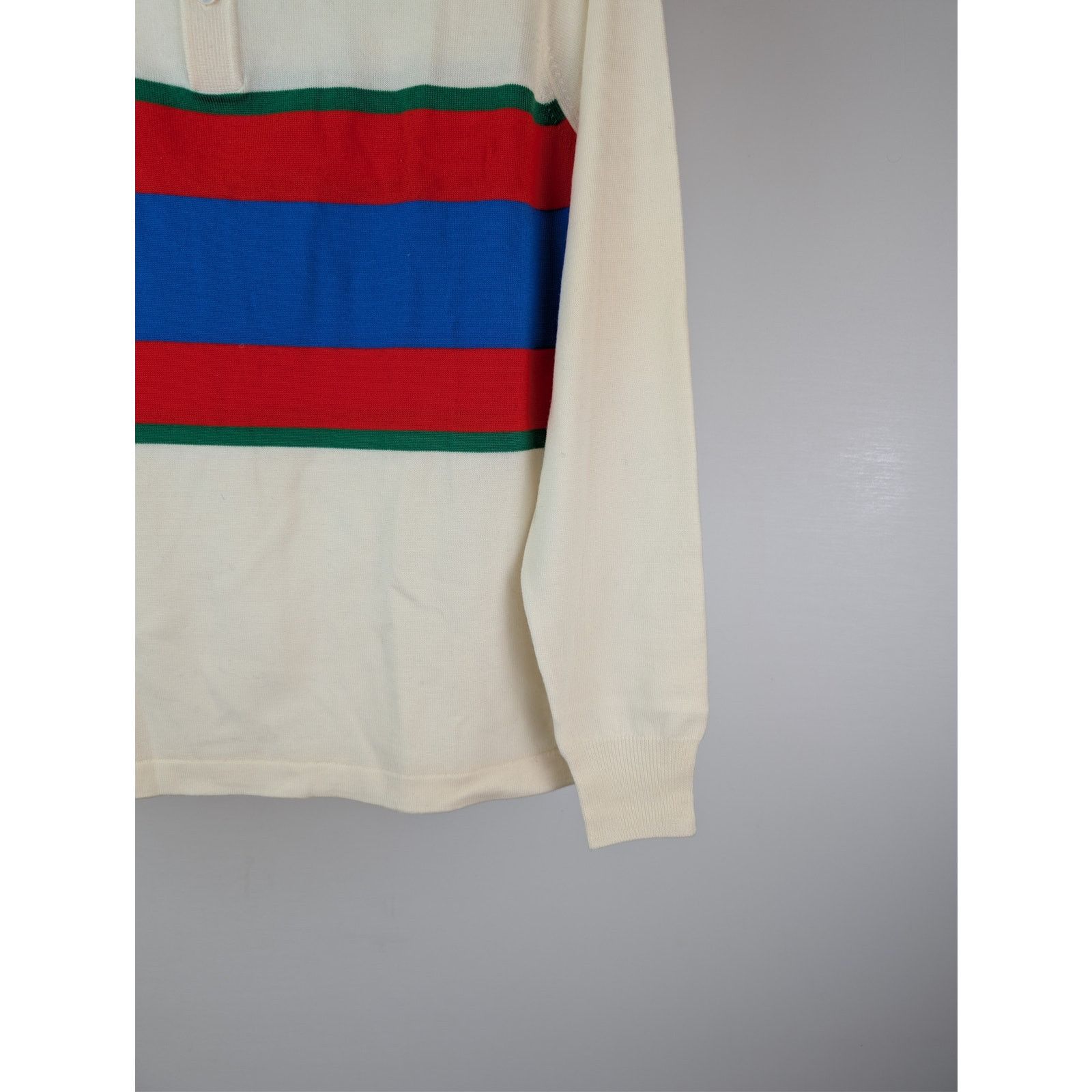 Drake's o1rshd1 CC20 stripe extrafine merino wool rugby polo sweater Size US S / EU 44-46 / 1 - 5 Thumbnail