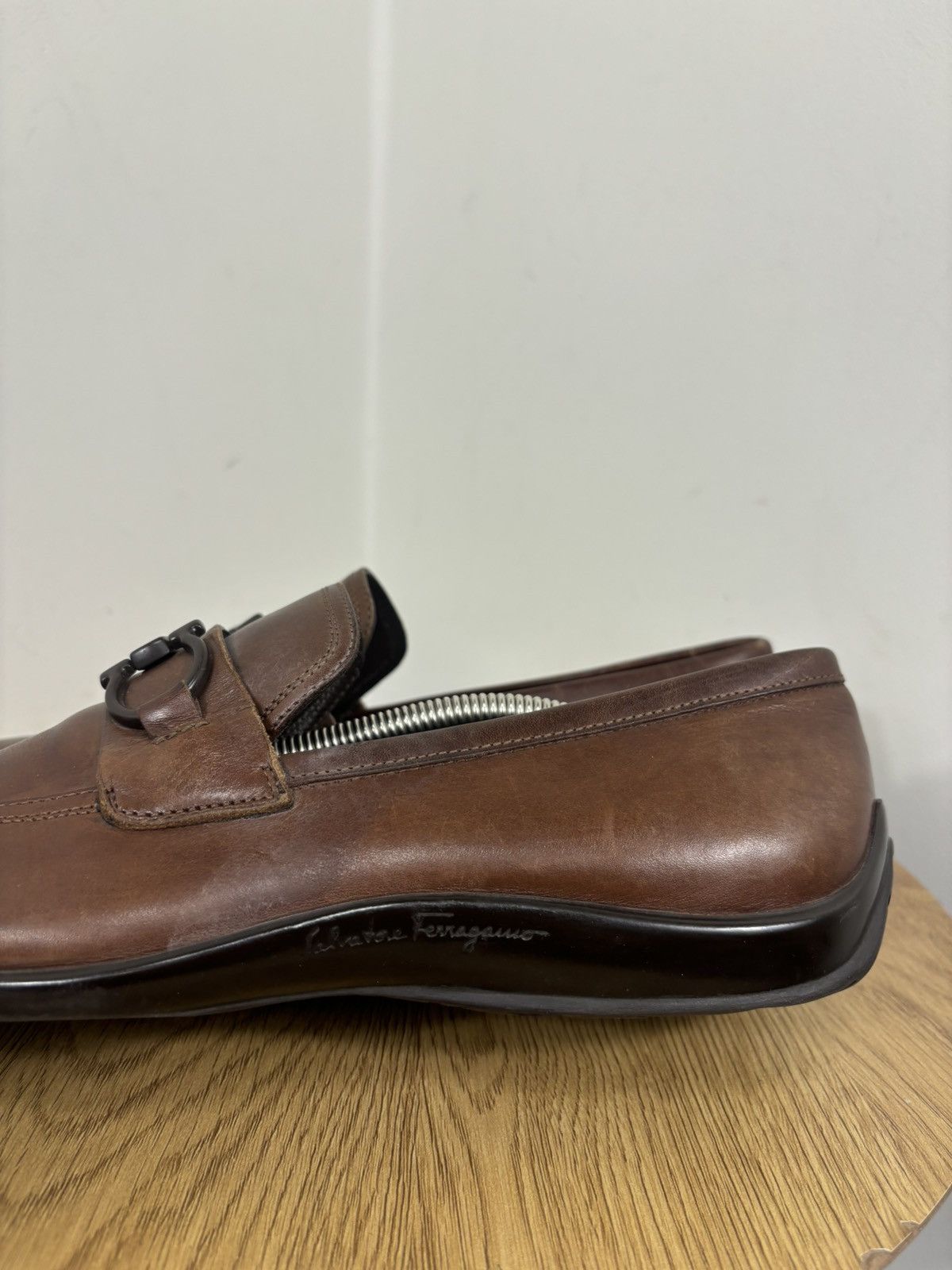 Salvatore Ferragamo Salvatore Ferragamo Men’s Dinamo Gancini Bit Leather Loafers Size US 8.5 / EU 41-42 - 15 Thumbnail