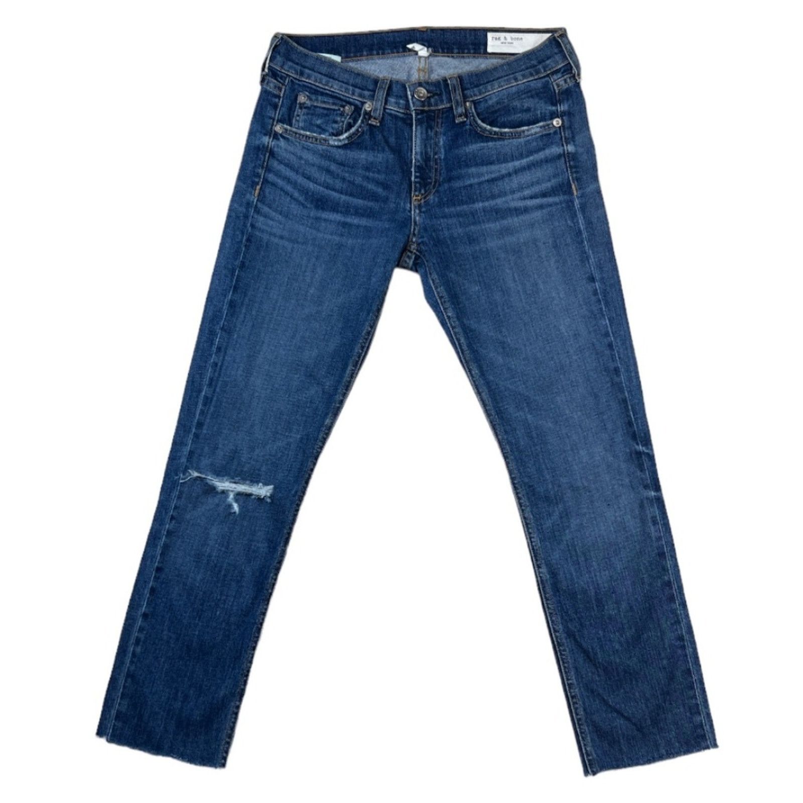 Rag & Bone Rag & Bone Blue Distressed Jeans | Size 24 Size 25" / US 0 / IT 36 - 1 Thumbnail