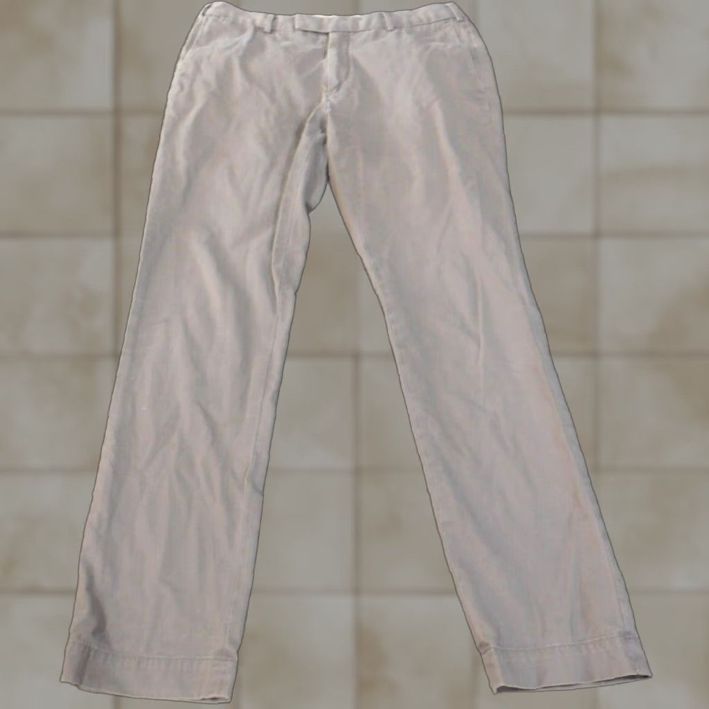 Polo Ralph Lauren Polo Ralph Lauren Pants Mens 34x34 Gray Straight Chino Classic Regular 32 Inseam Logo Front Flat Front Knit Cotton Slant Size US S / EU 44-46 / 1 - 1 Thumbnail