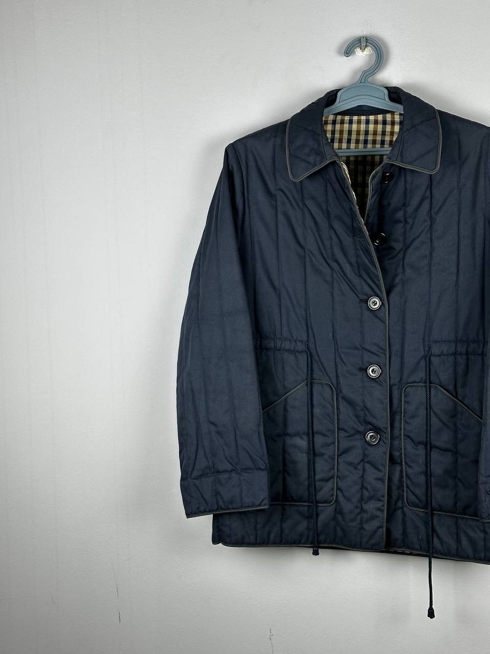 Aquascutum Vintage Aquascutum Navy Quilted Jacket England Size US L / EU 52-54 / 3 - 2 Thumbnail