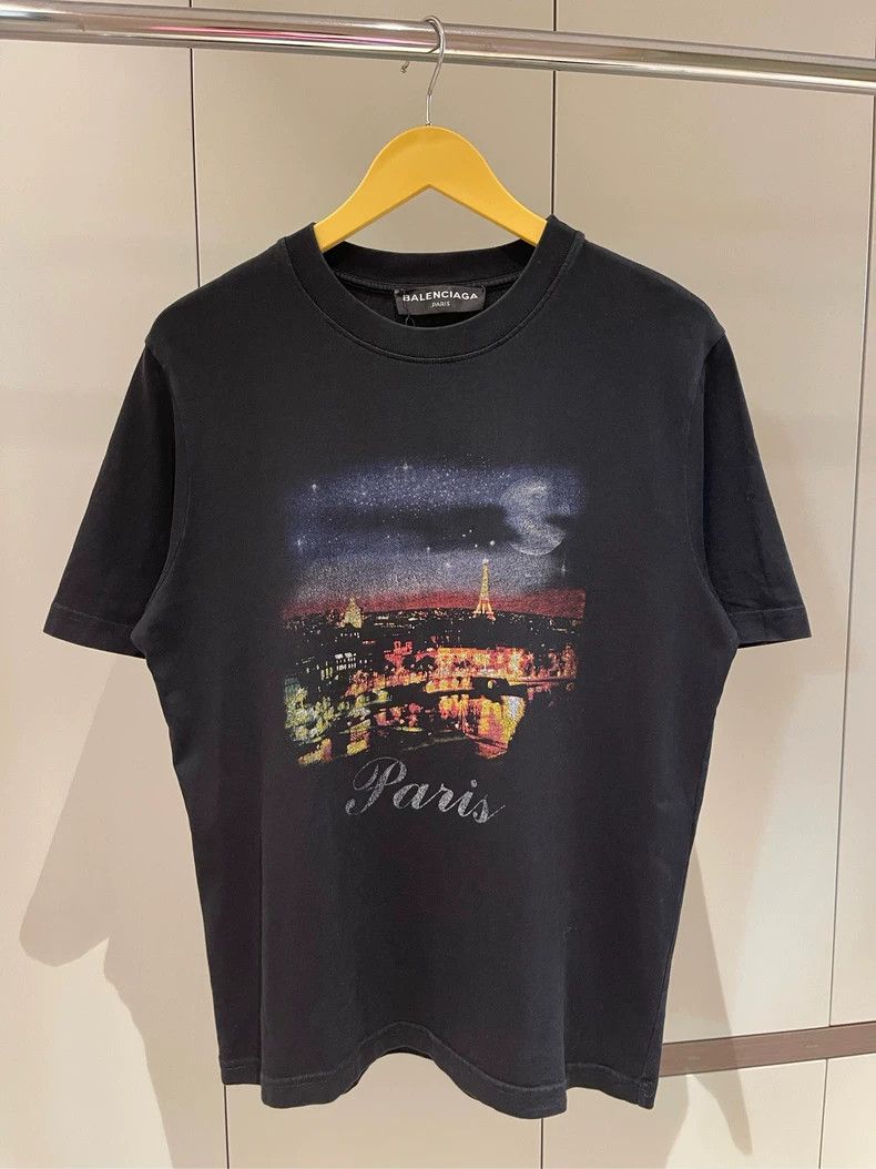Balenciaga Balenciaga Black night scene short sleeve 2501-Nextarrow Size US S / EU 44-46 / 1 - 2 Thumbnail
