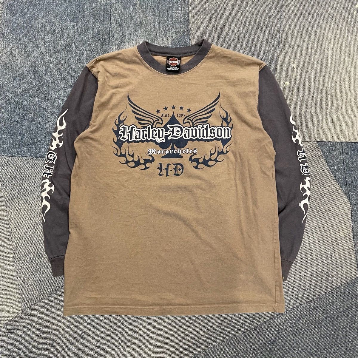 Harley Davidson × Vintage CRAZY Vintage Harley Flame LongSleeve Size US L / EU 52-54 / 3 - 1 Thumbnail