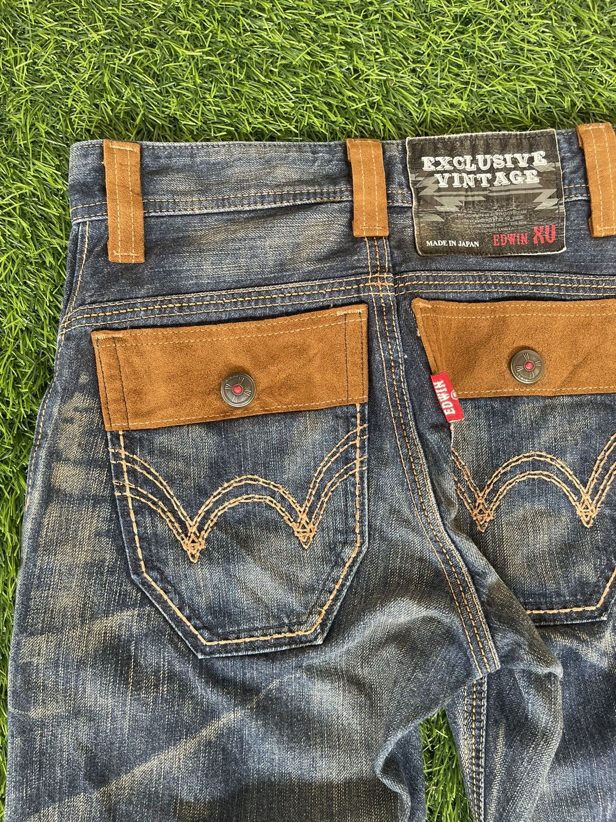 Edwin Exclusive Vintage 90s 🔥EDWIN🔥Bush Pants Blue Denim Size US 28 / EU 44 - 12 Thumbnail
