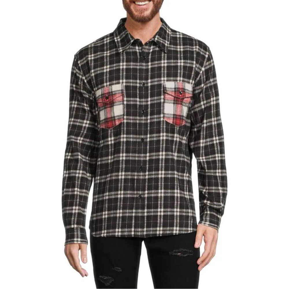 The Kooples NWT New $245 The Kooples Plaid Flap Pocket Cotton Shirt Siz Size US XXL / EU 58 / 5 - 1 Thumbnail