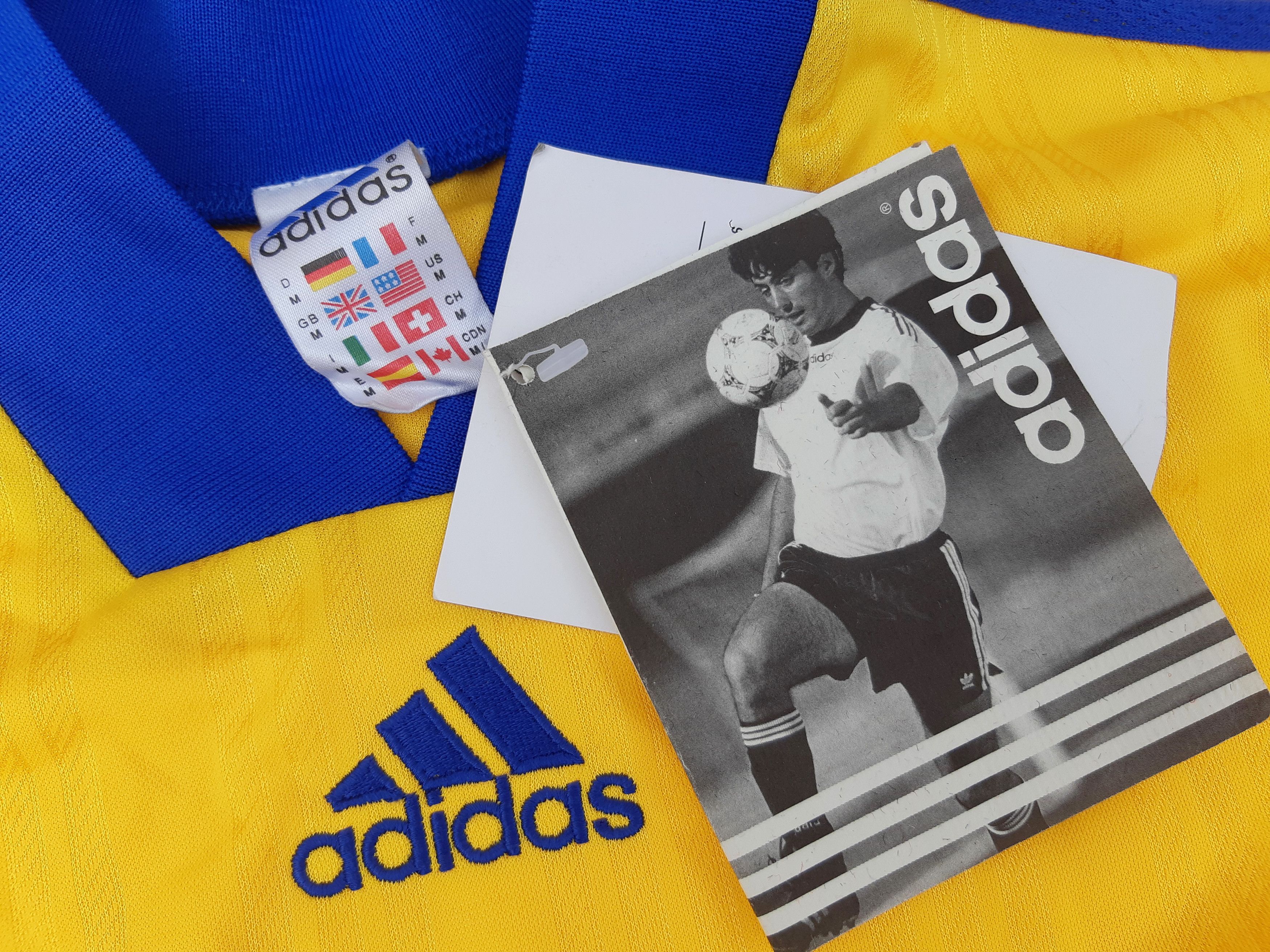 Adidas Vintage 90s ADIDAS Soccer Jersey Made in Tunisia size M NWT Size US M / EU 48-50 / 2 - 4 Thumbnail