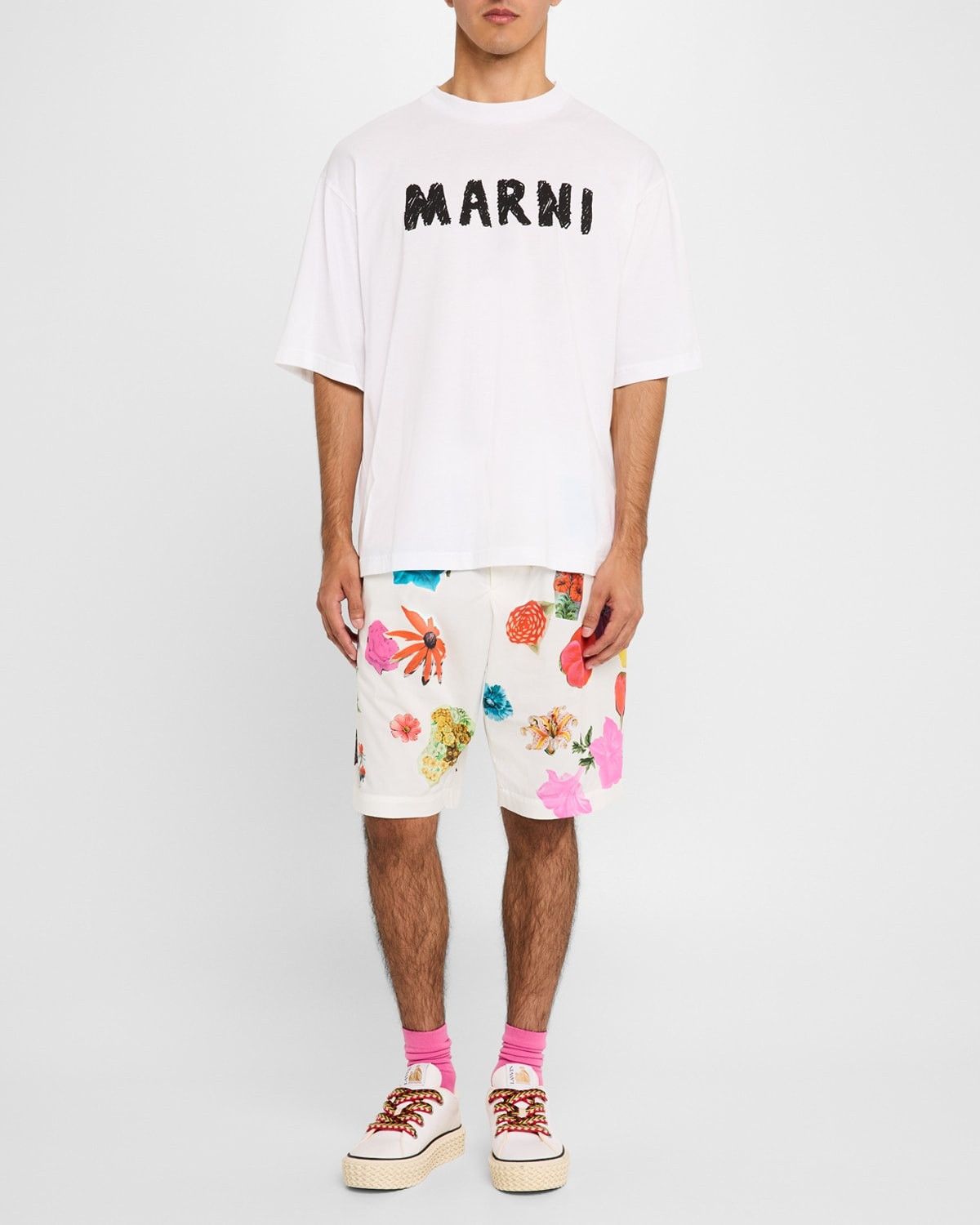 Marni oc11z0525 Floral Drawstring Shorts in Multicolor Size US 32 / EU 48 - 2 Thumbnail